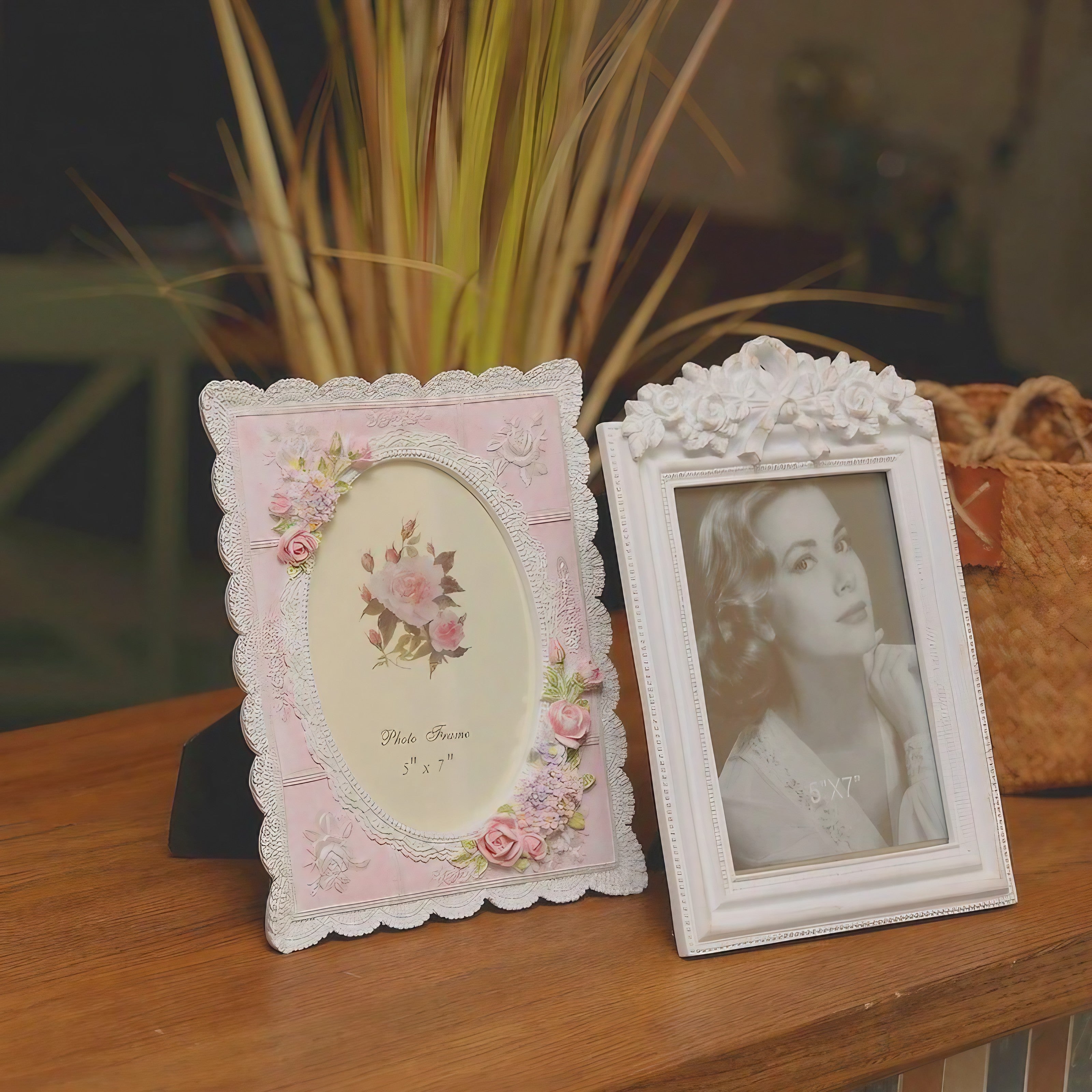 Blush Rose Lace Frame