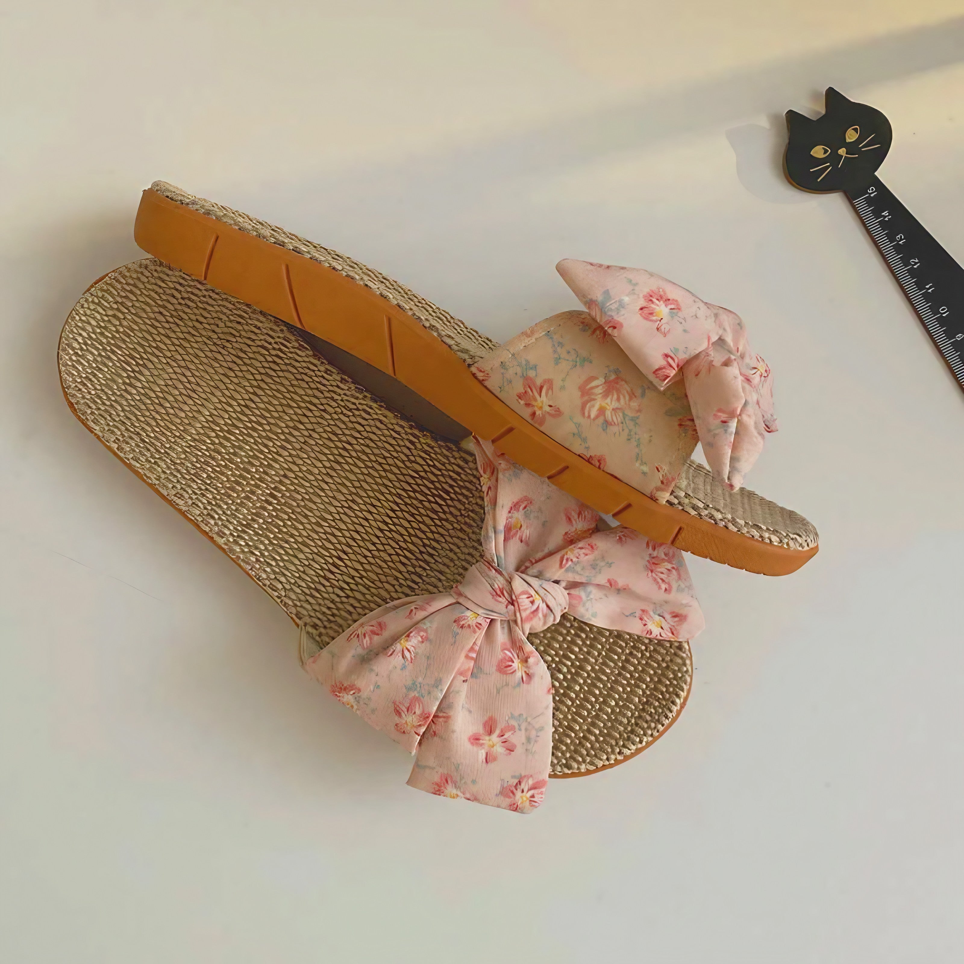 Blushing Meadow Bow Slides