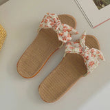 Blushing Meadow Bow Slides