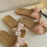 Blushing Meadow Bow Slides
