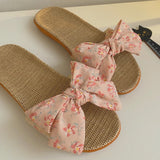 Blushing Meadow Bow Slides