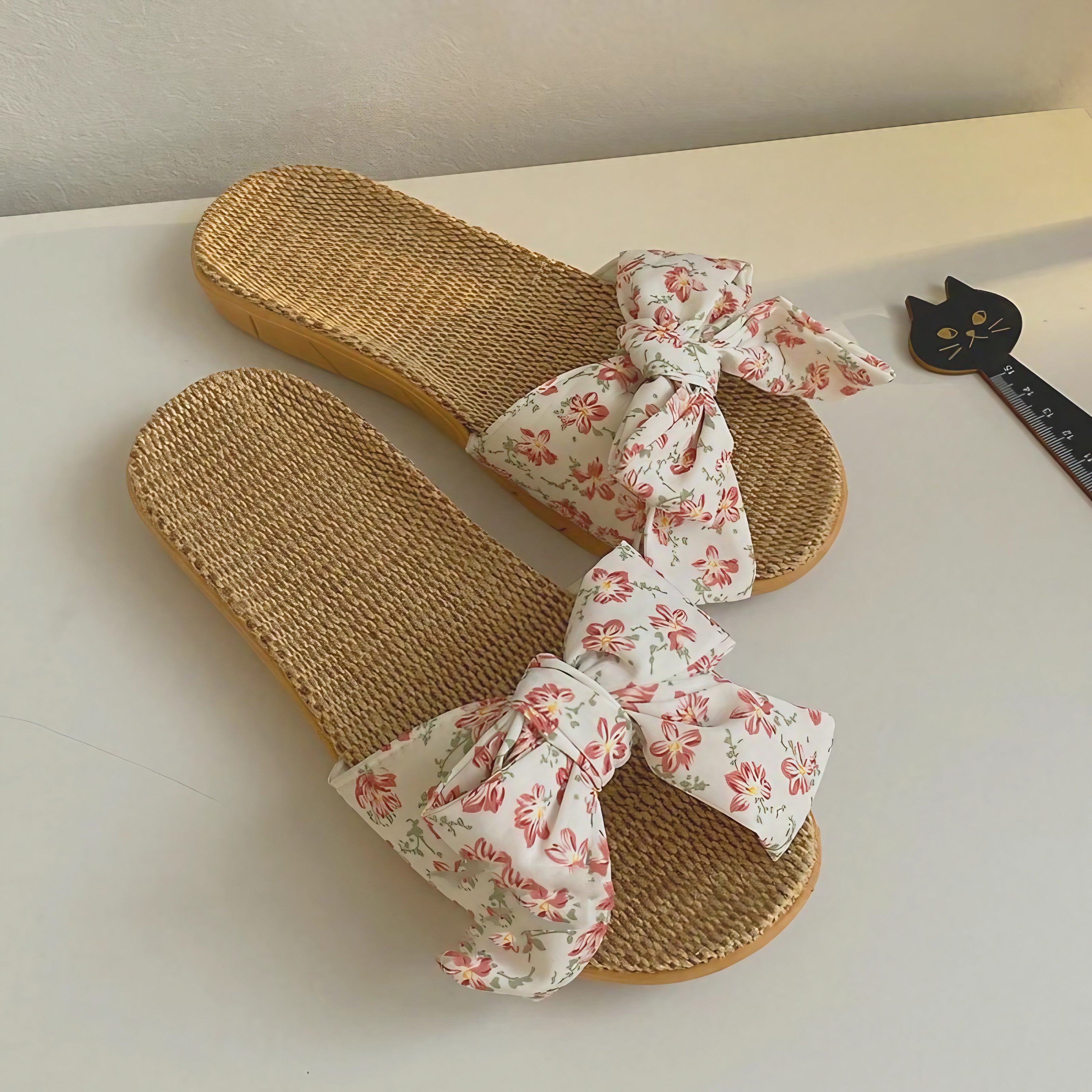 Blushing Meadow Bow Slides