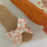 Blushing Meadow Bow Slides