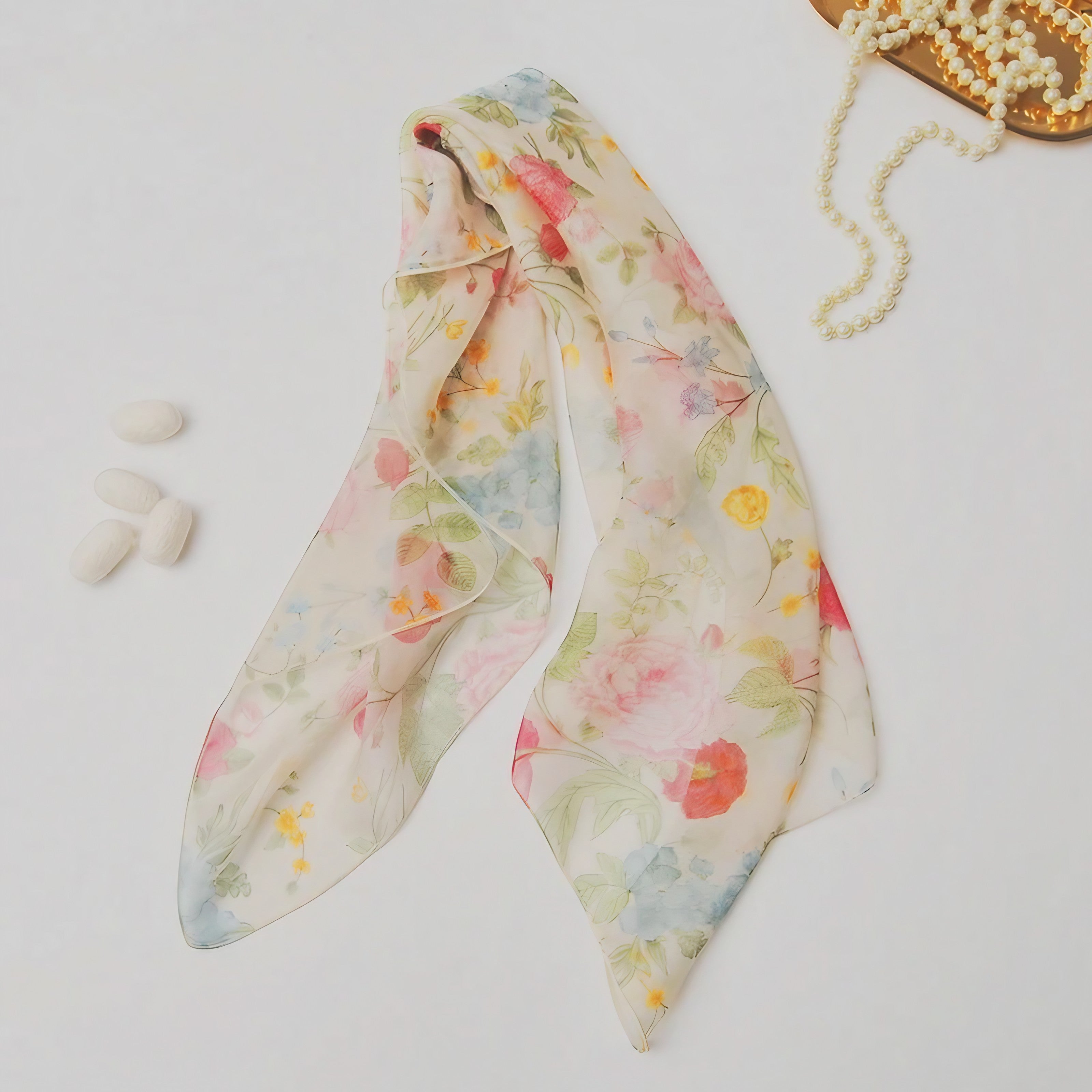 Blushing Meadow Tie Scarf