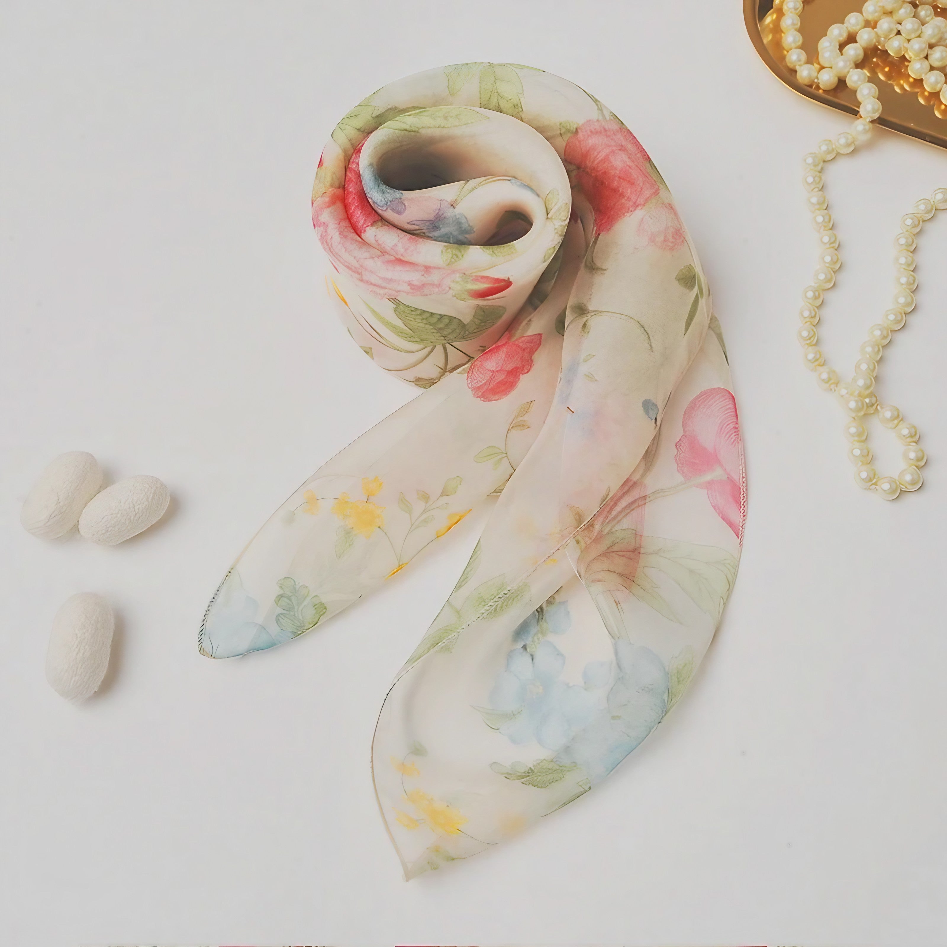 Blushing Meadow Tie Scarf