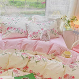 Blushing Tulip Bedding Set