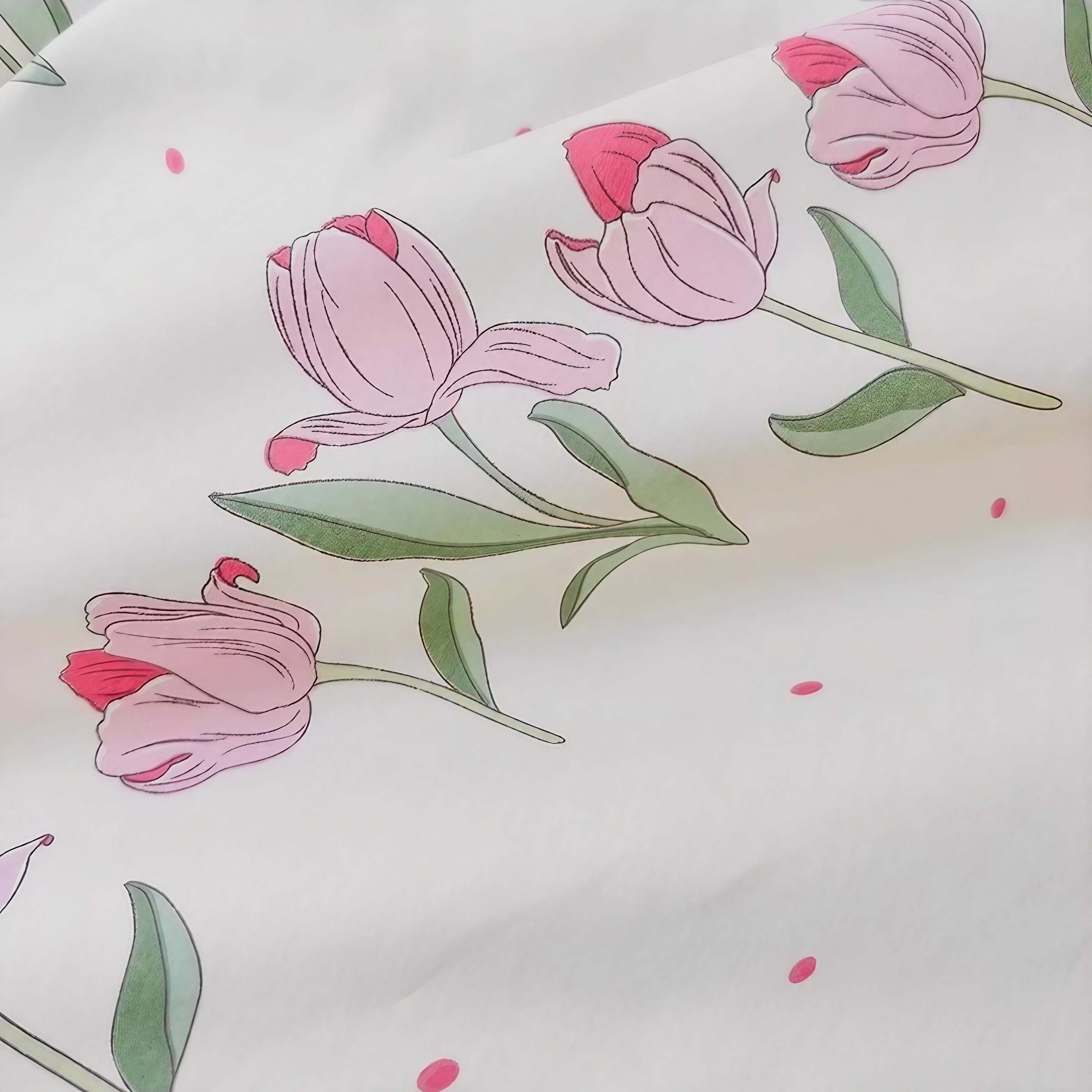 Blushing Tulip Bedding Set