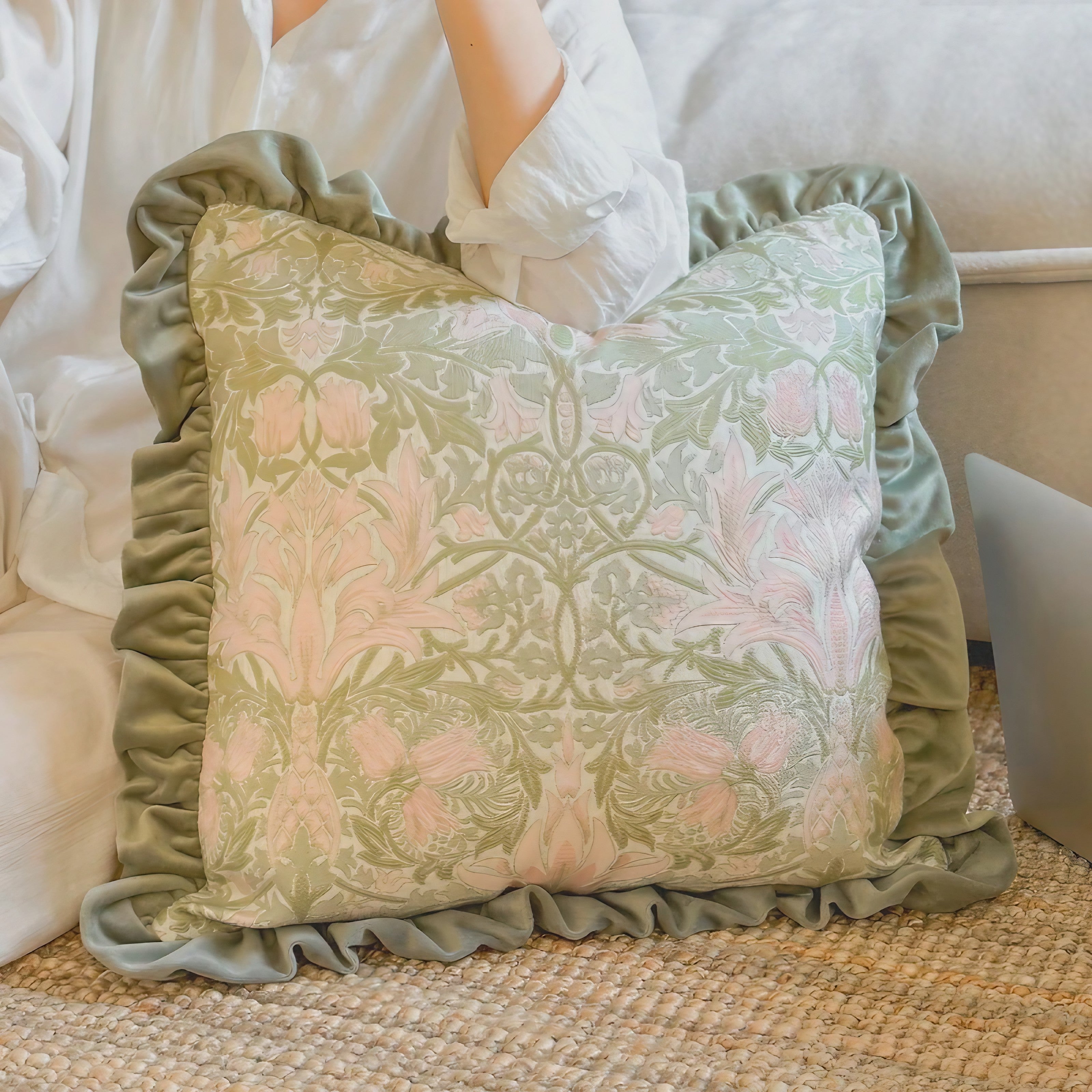 Botanical Ruffle Cushion Covers