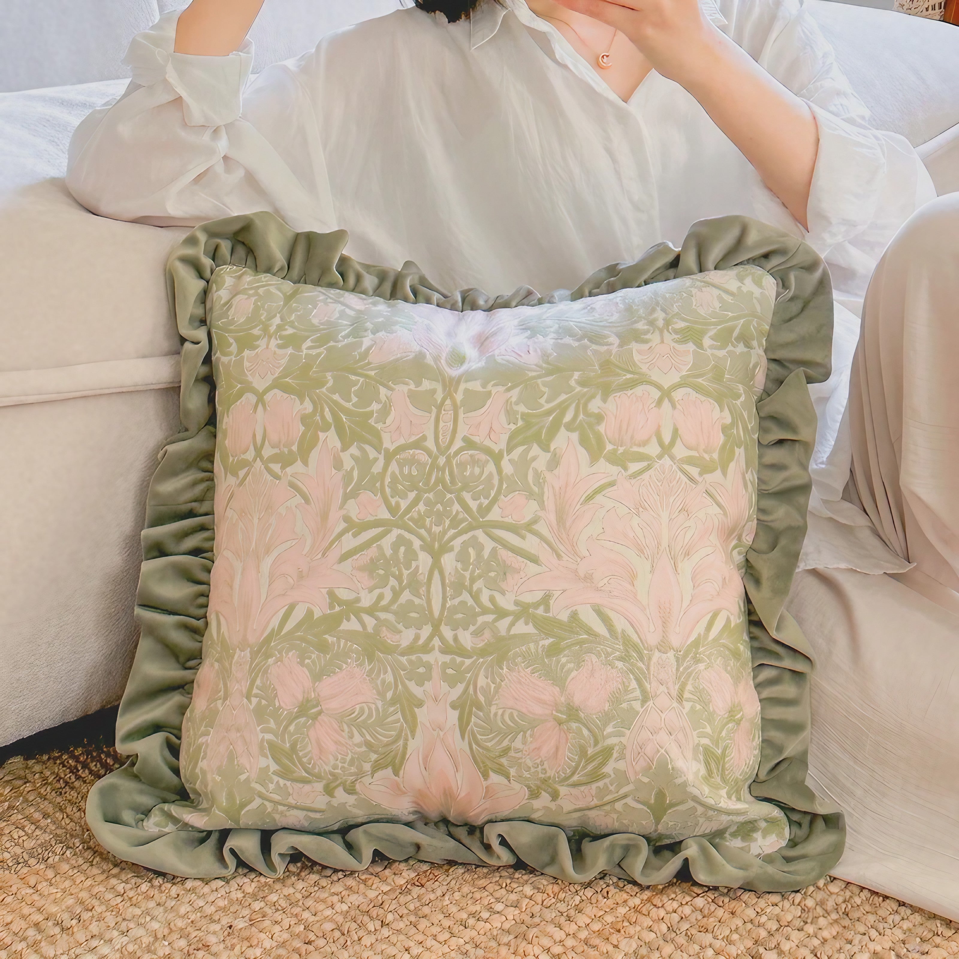 Botanical Ruffle Cushion Covers