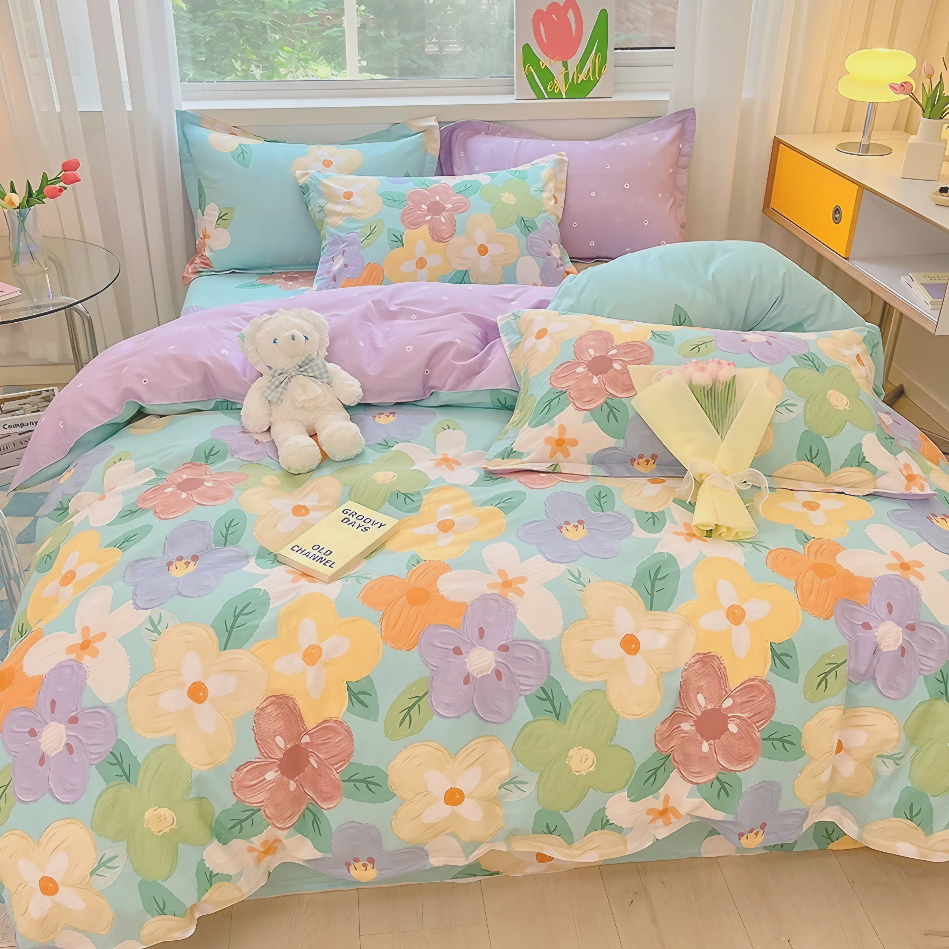 Pastel Garden Bedding Set