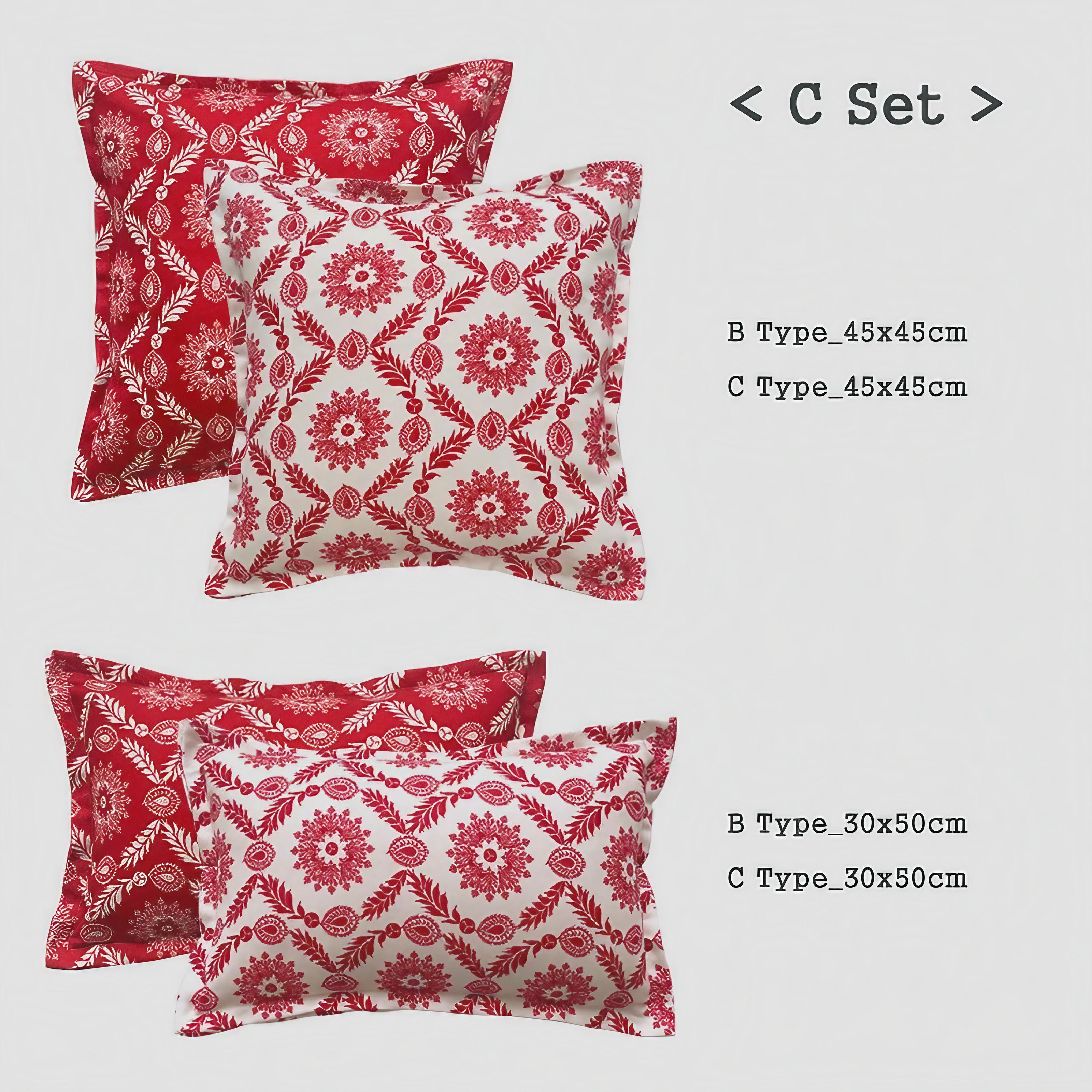 Bohemian Red Pattern Cushion Covers