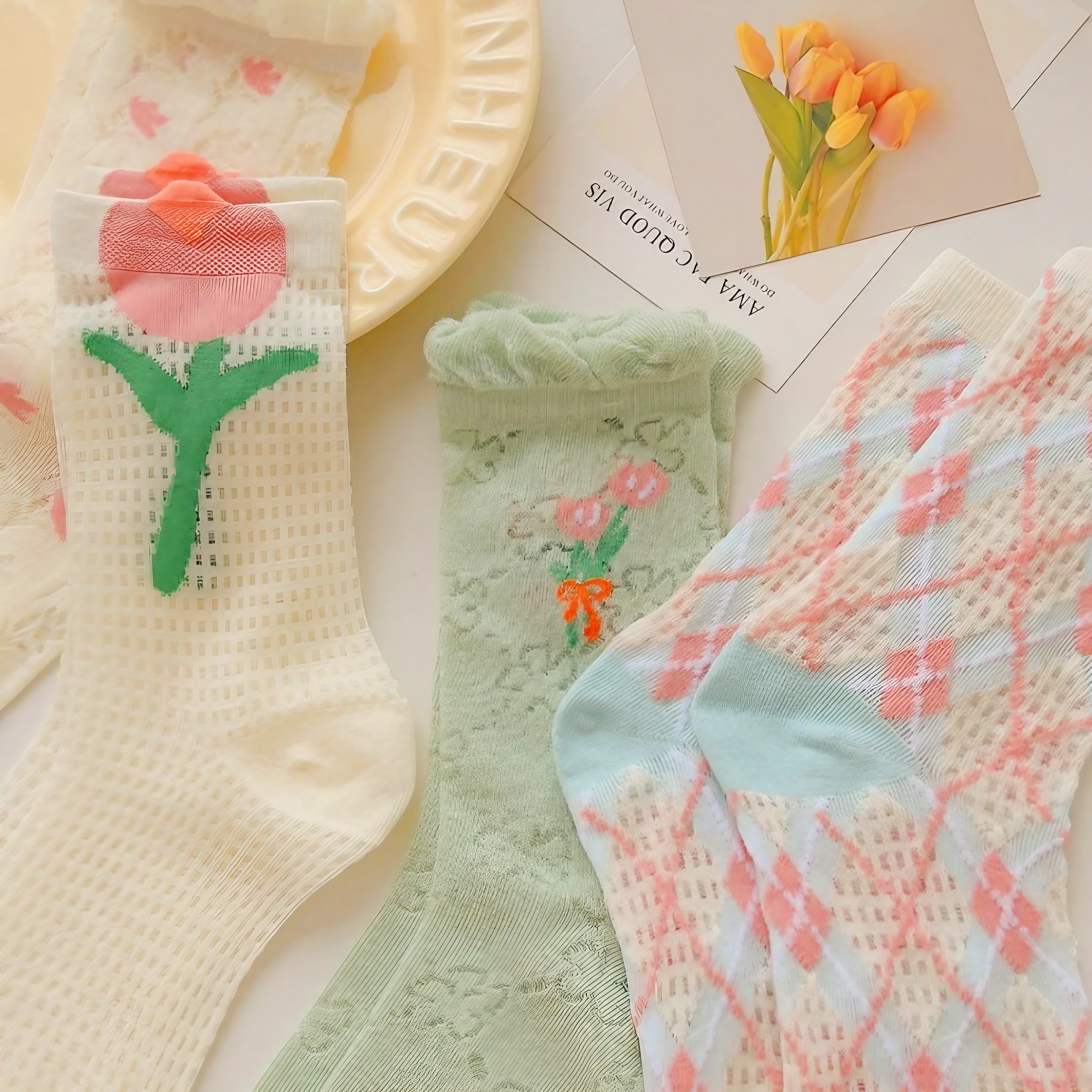 Cherry Blossom Breeze Socks
