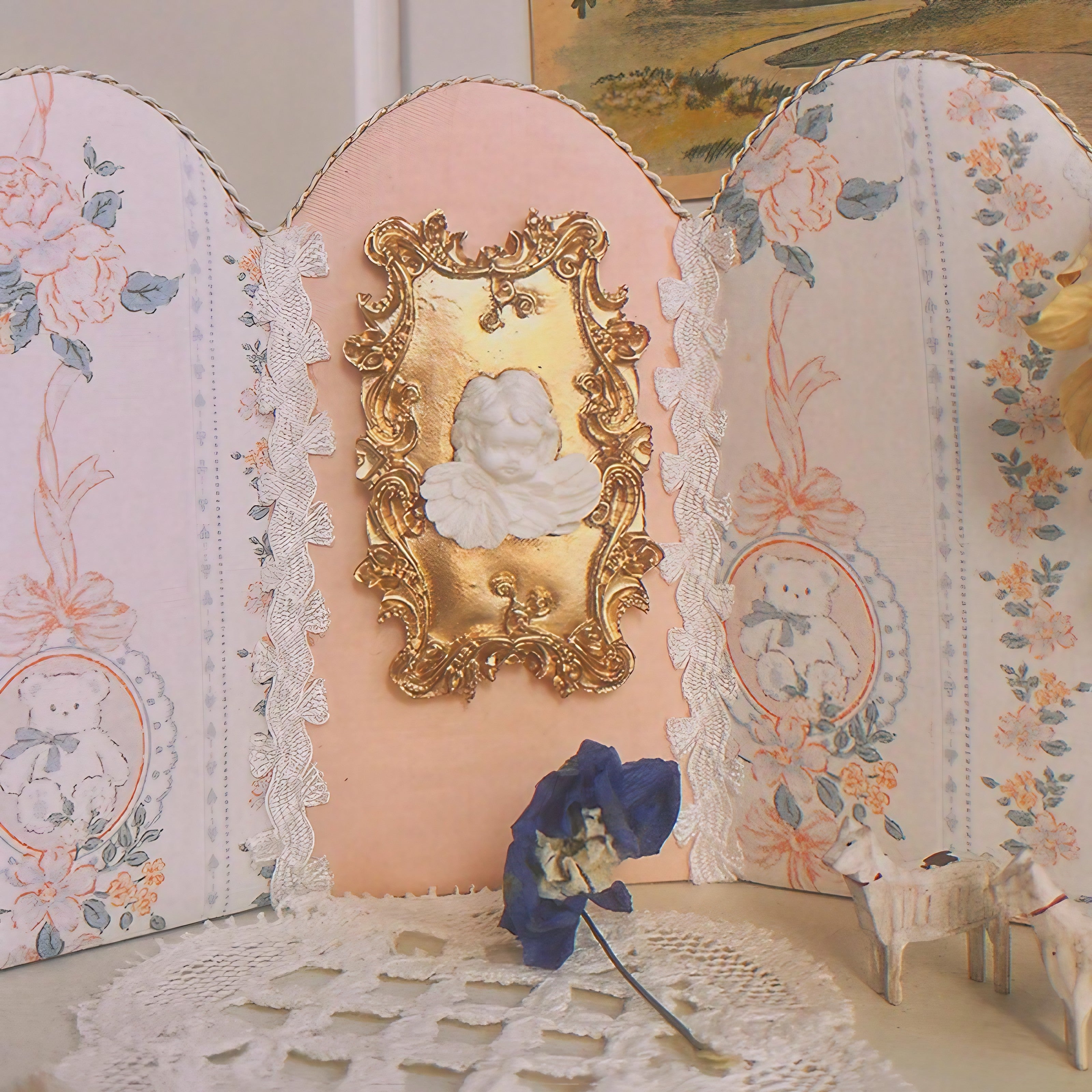 Cherub Garden Panel