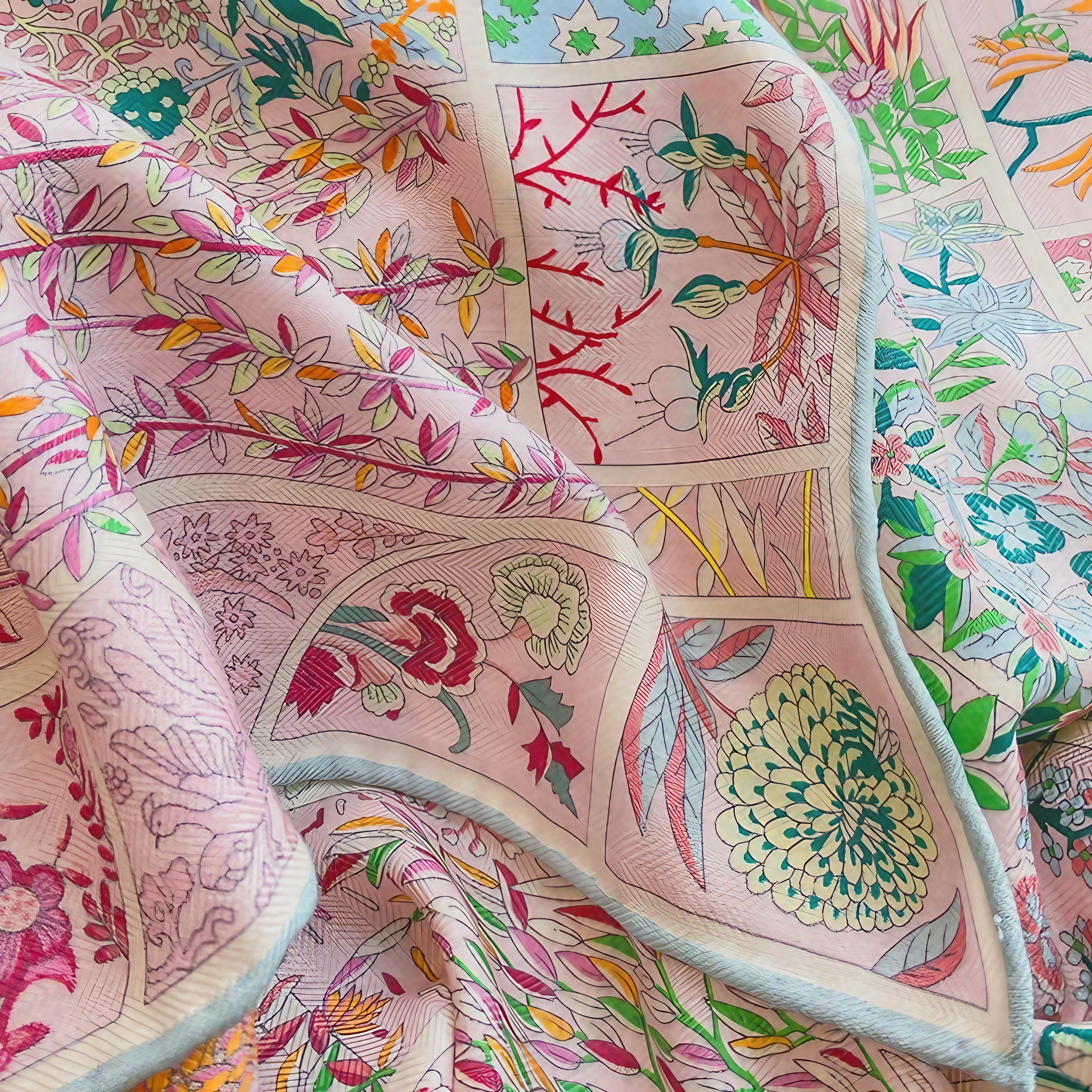 Chic Botanical Collage Scarf