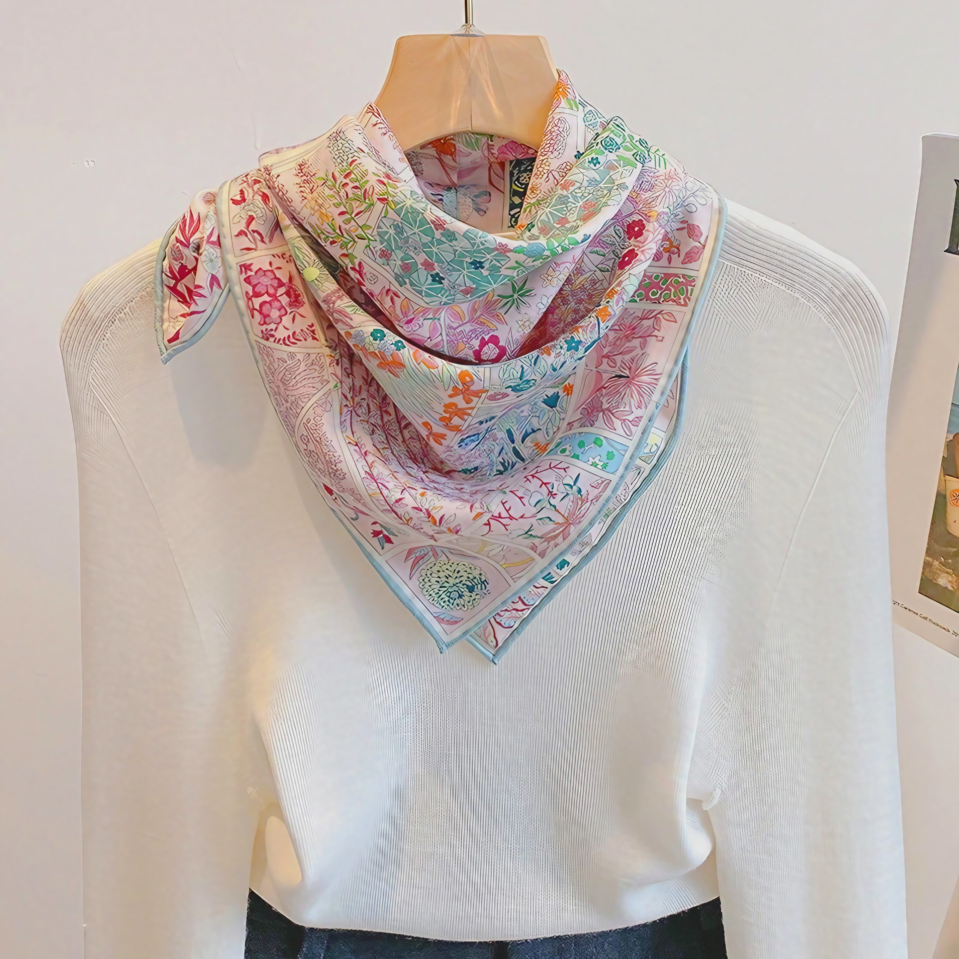 Chic Botanical Collage Scarf