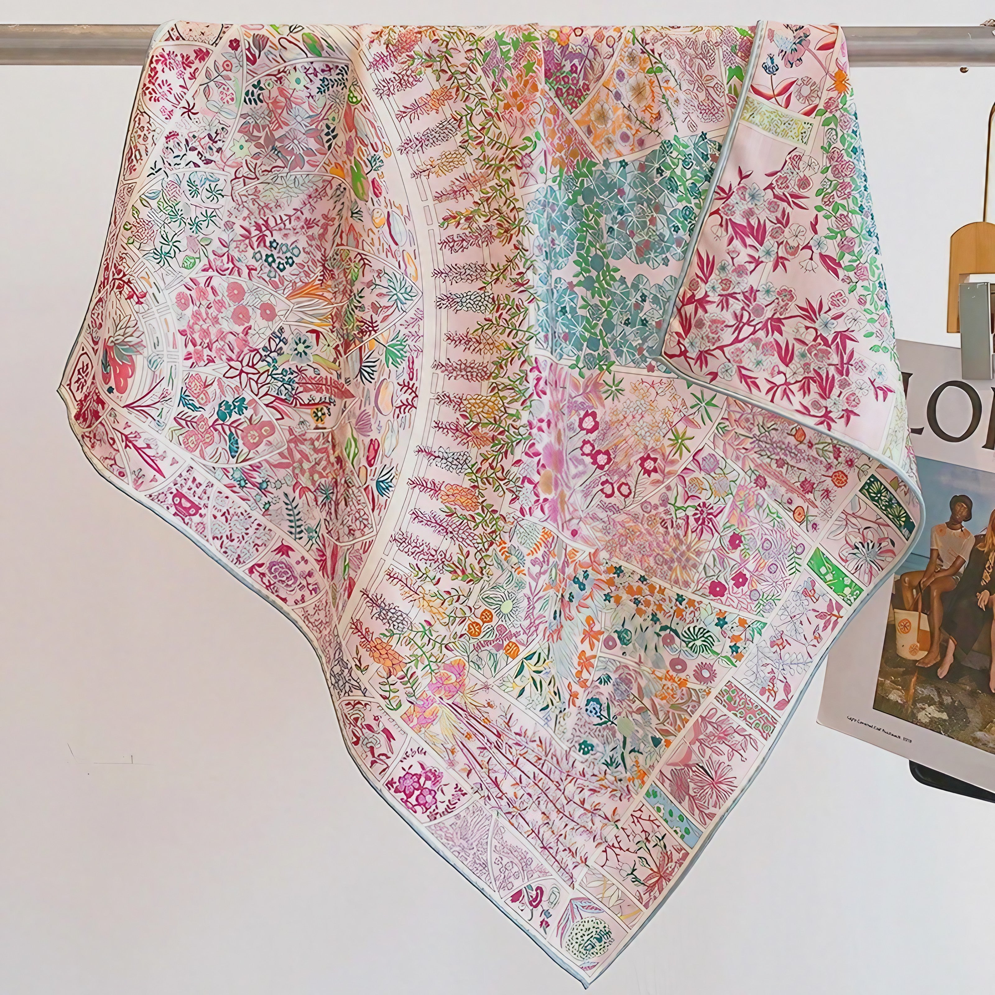 Chic Botanical Collage Scarf