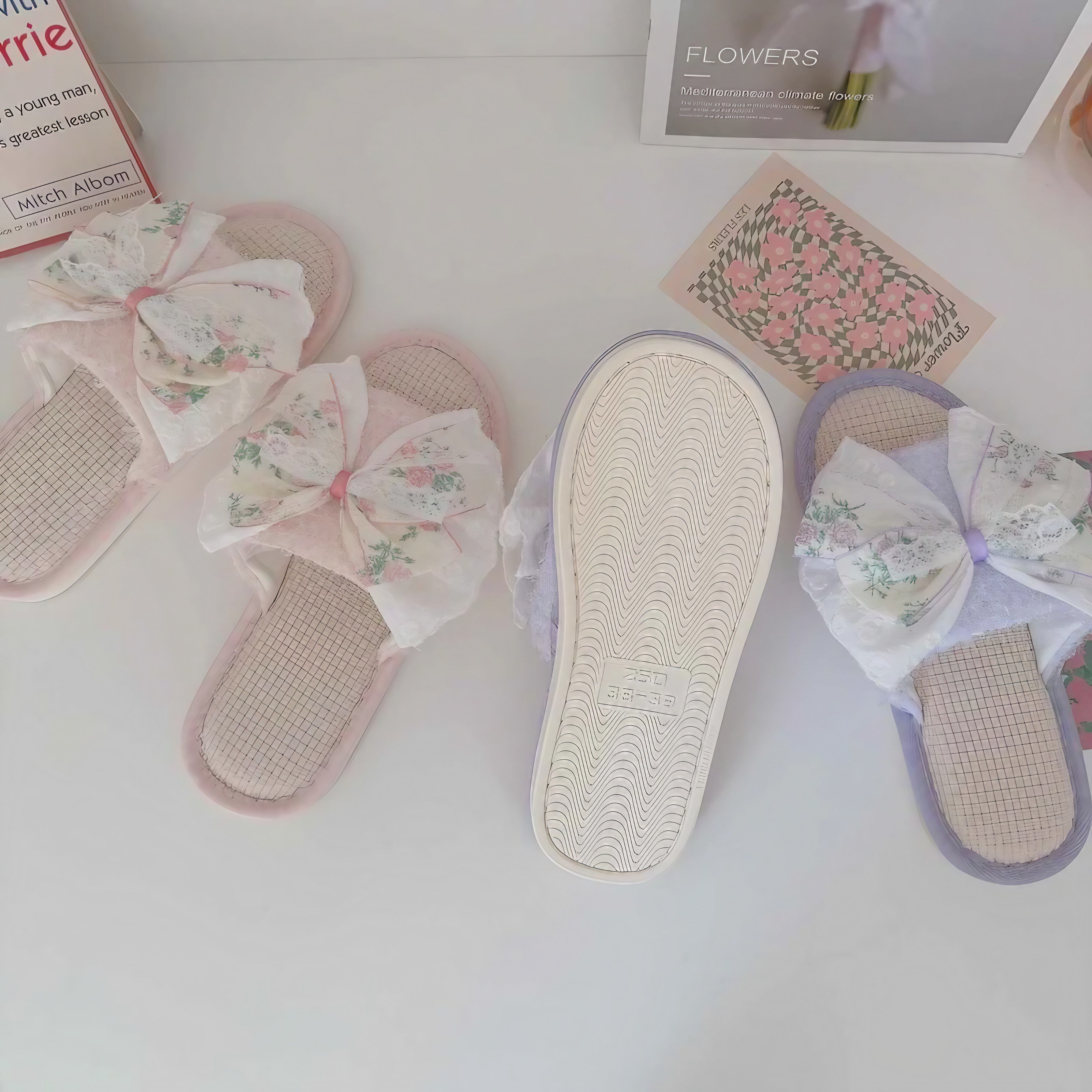 Coquette Floral Slippers