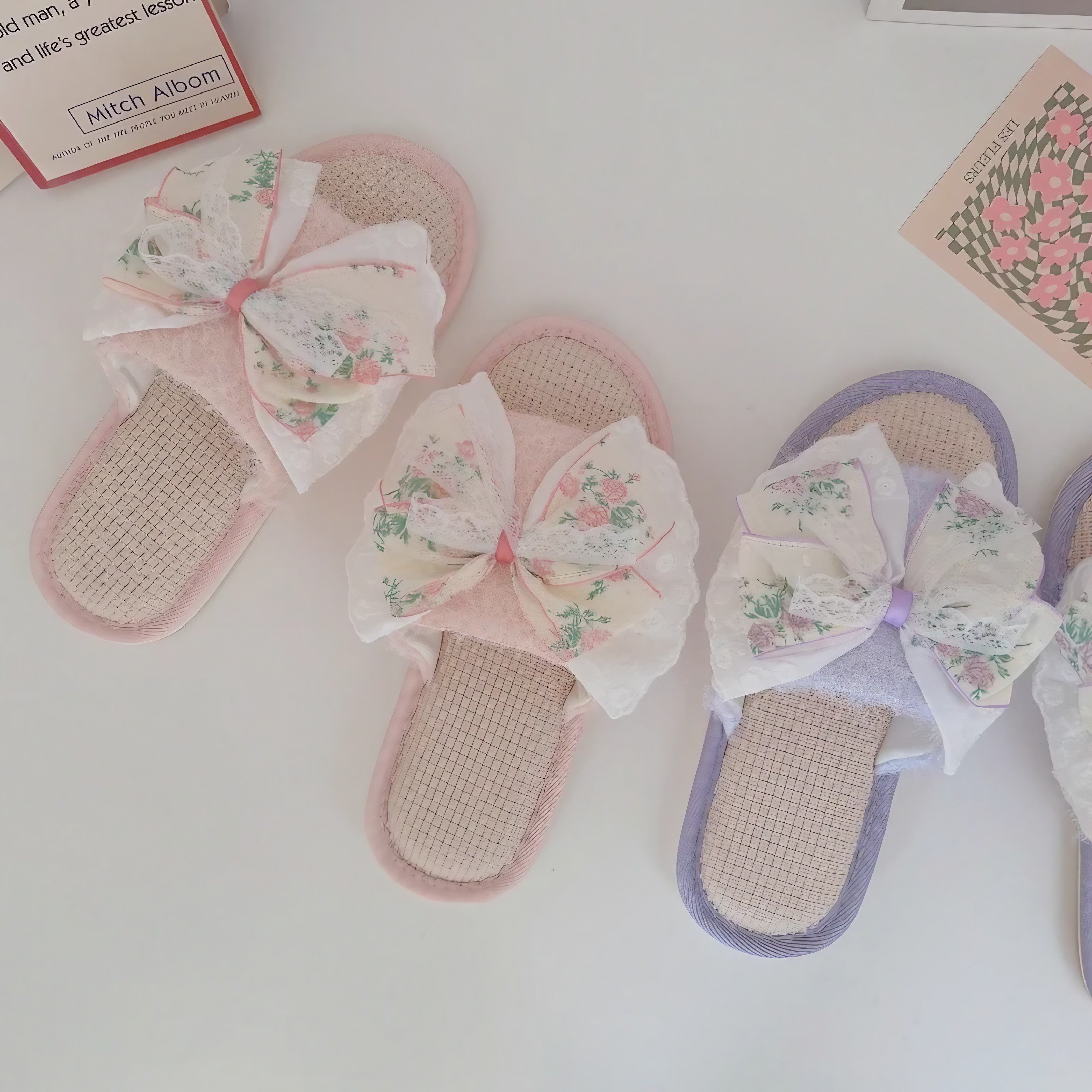 Coquette Floral Slippers