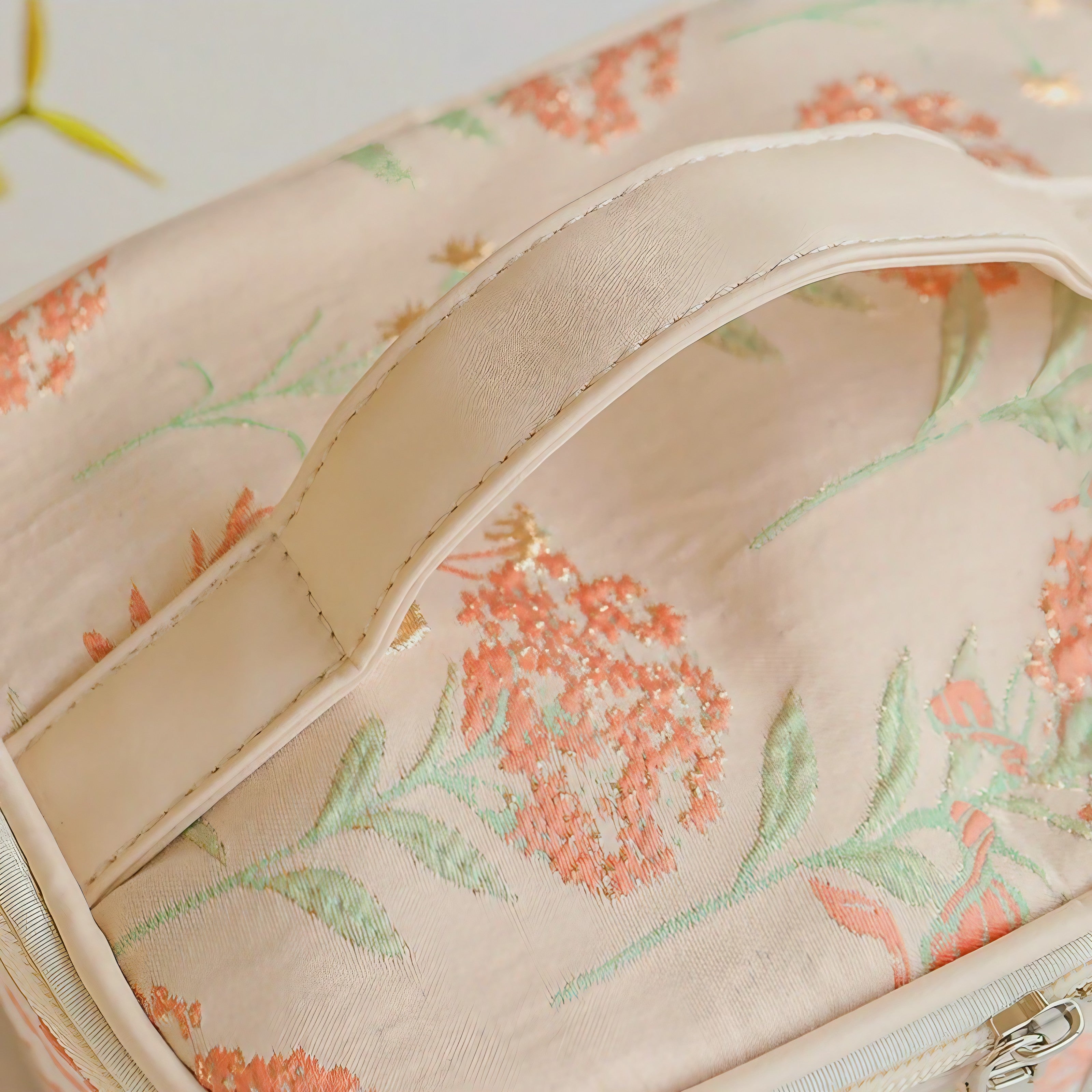 Coral Bloom Cosmetic Bag
