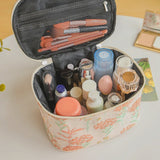 Coral Bloom Cosmetic Bag