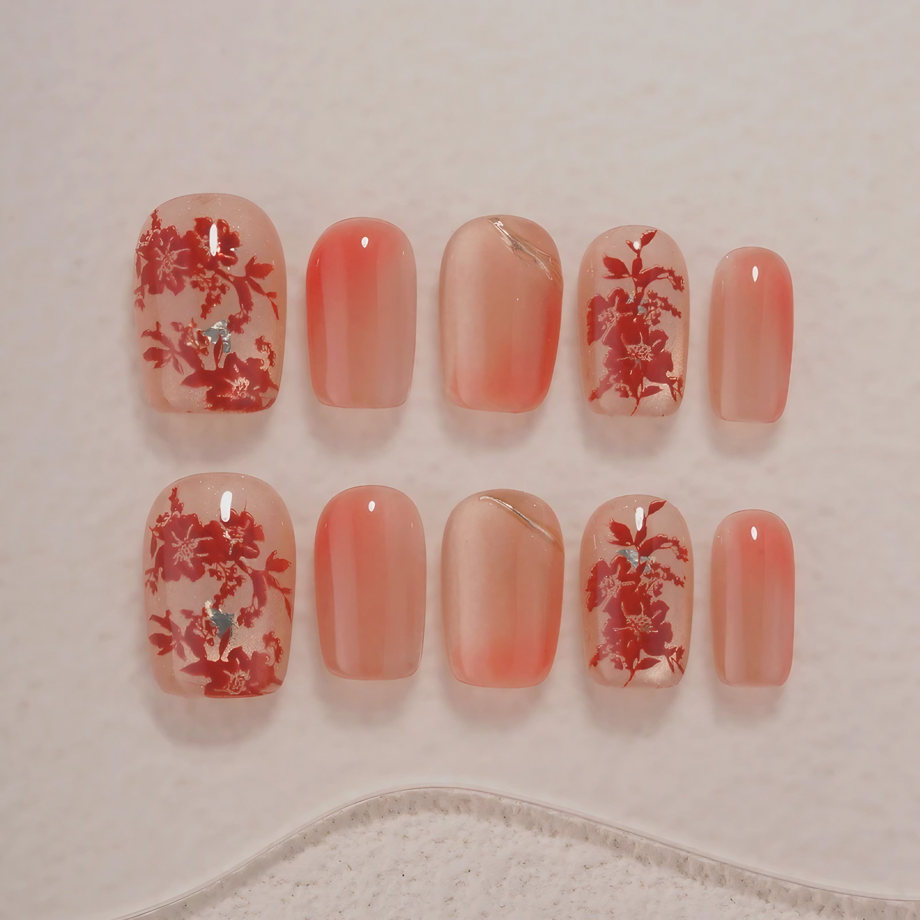 Coral Garden Nails