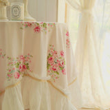 Cottage Rose Frill Tablecloth