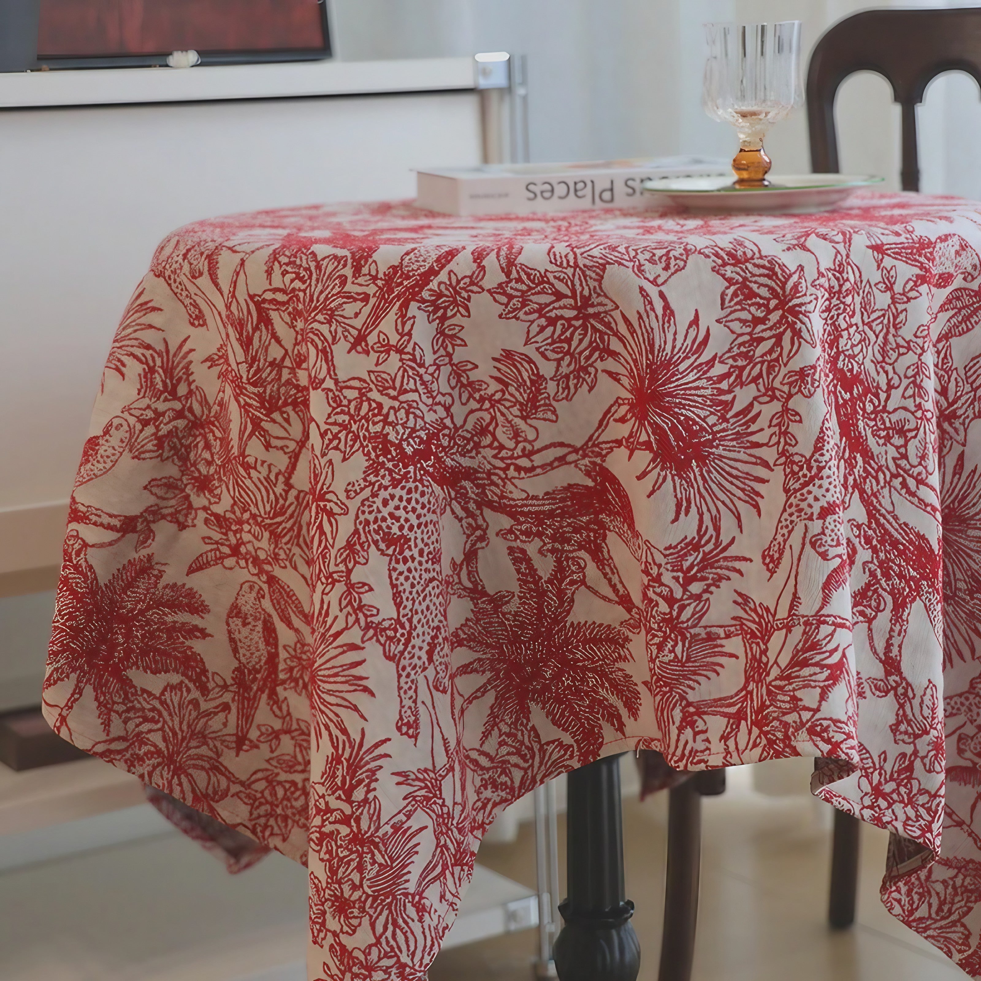 Crimson Safari Tablecloth