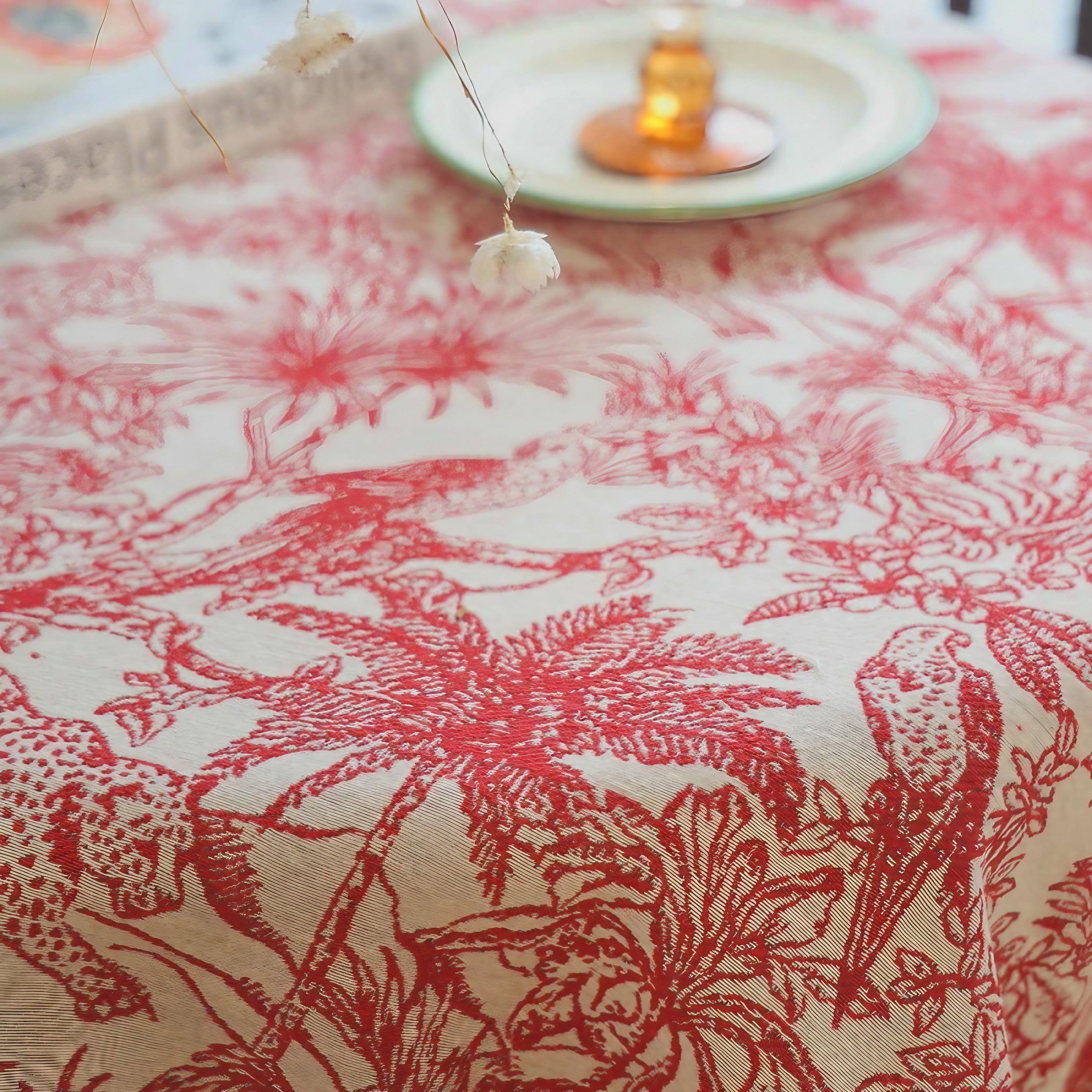 Crimson Safari Tablecloth