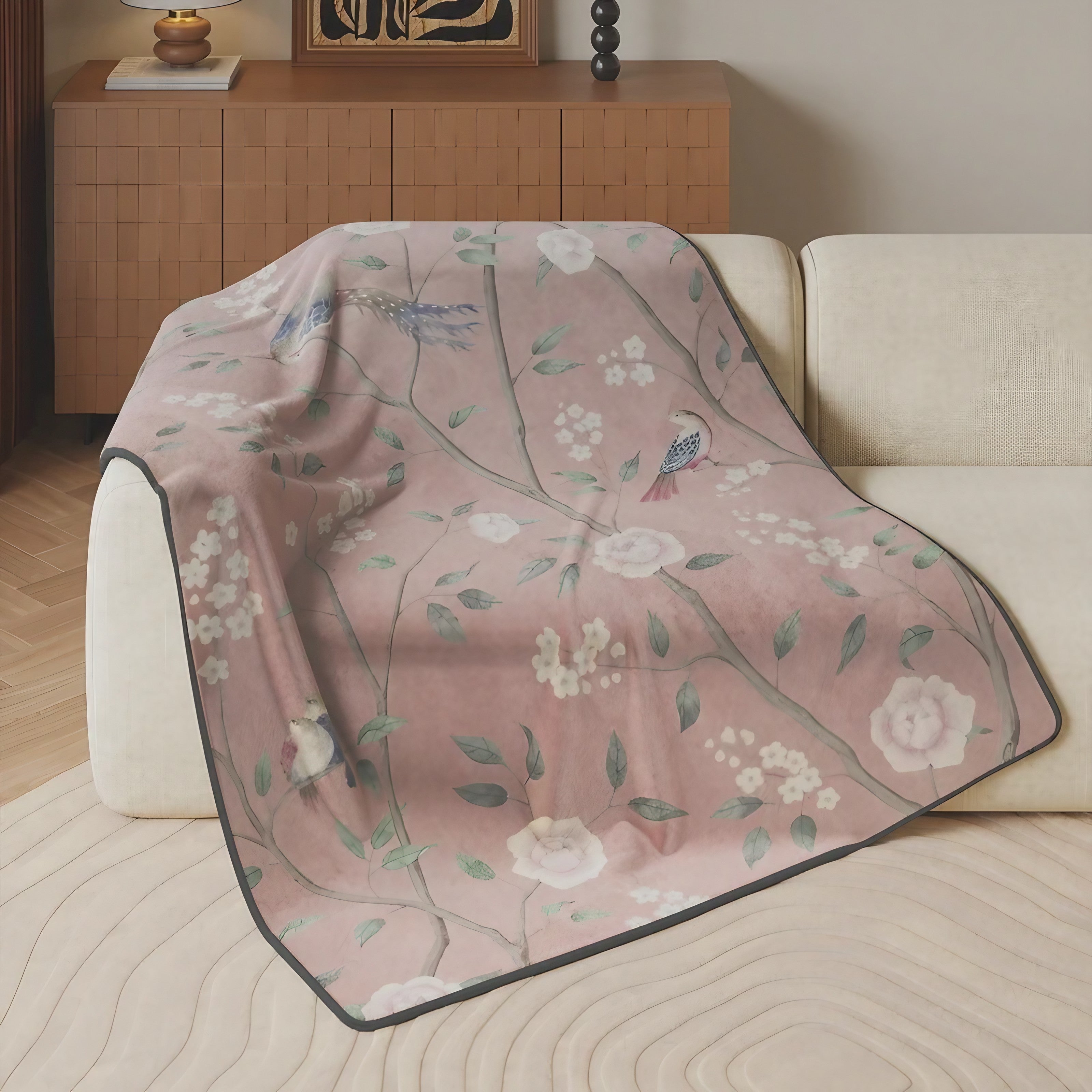 Dusty Rose Bird Blankets