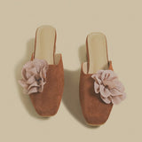 Elegant Rose Accent Mules
