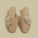 Elegant Rose Accent Mules