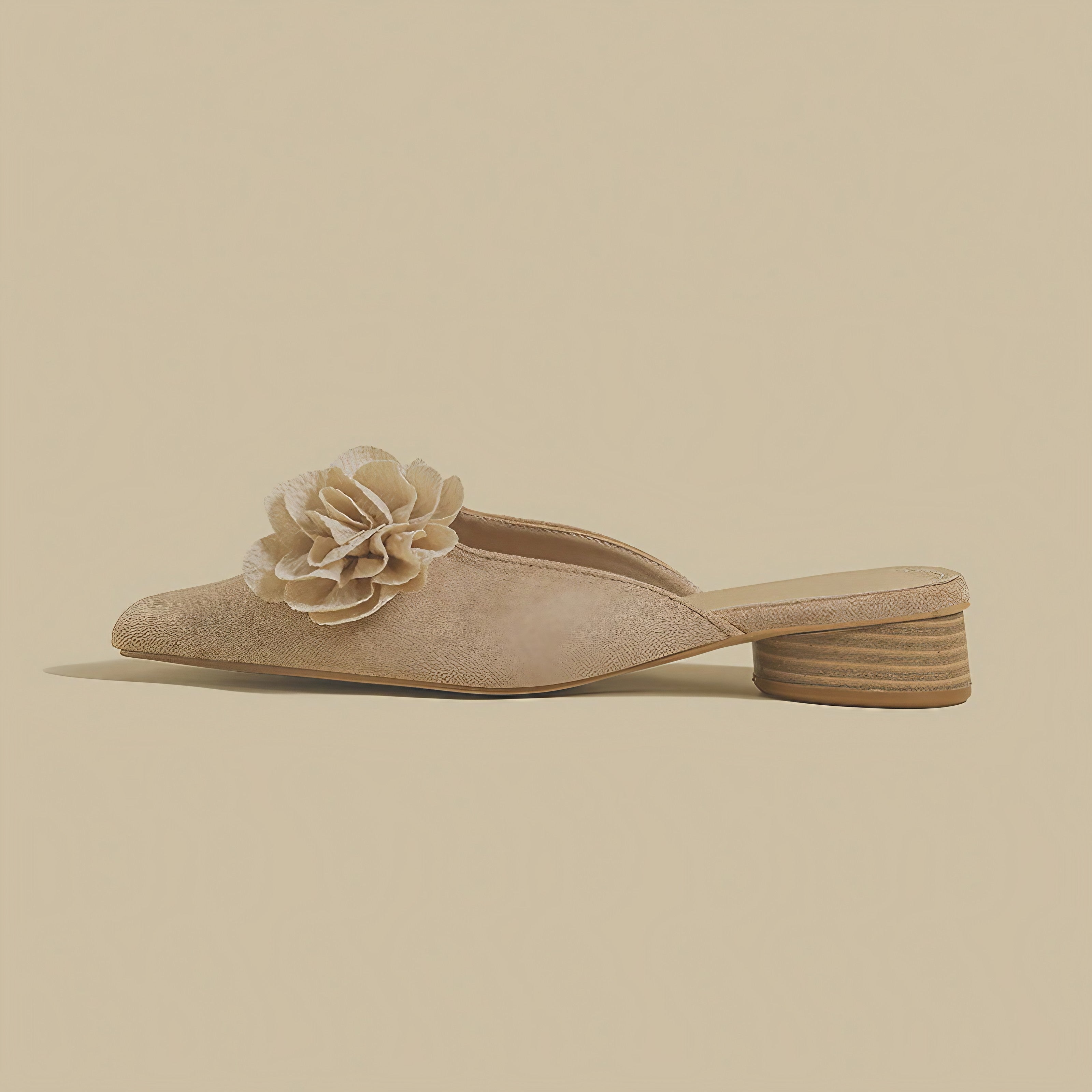 Elegant Rose Accent Mules