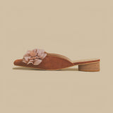 Elegant Rose Accent Mules