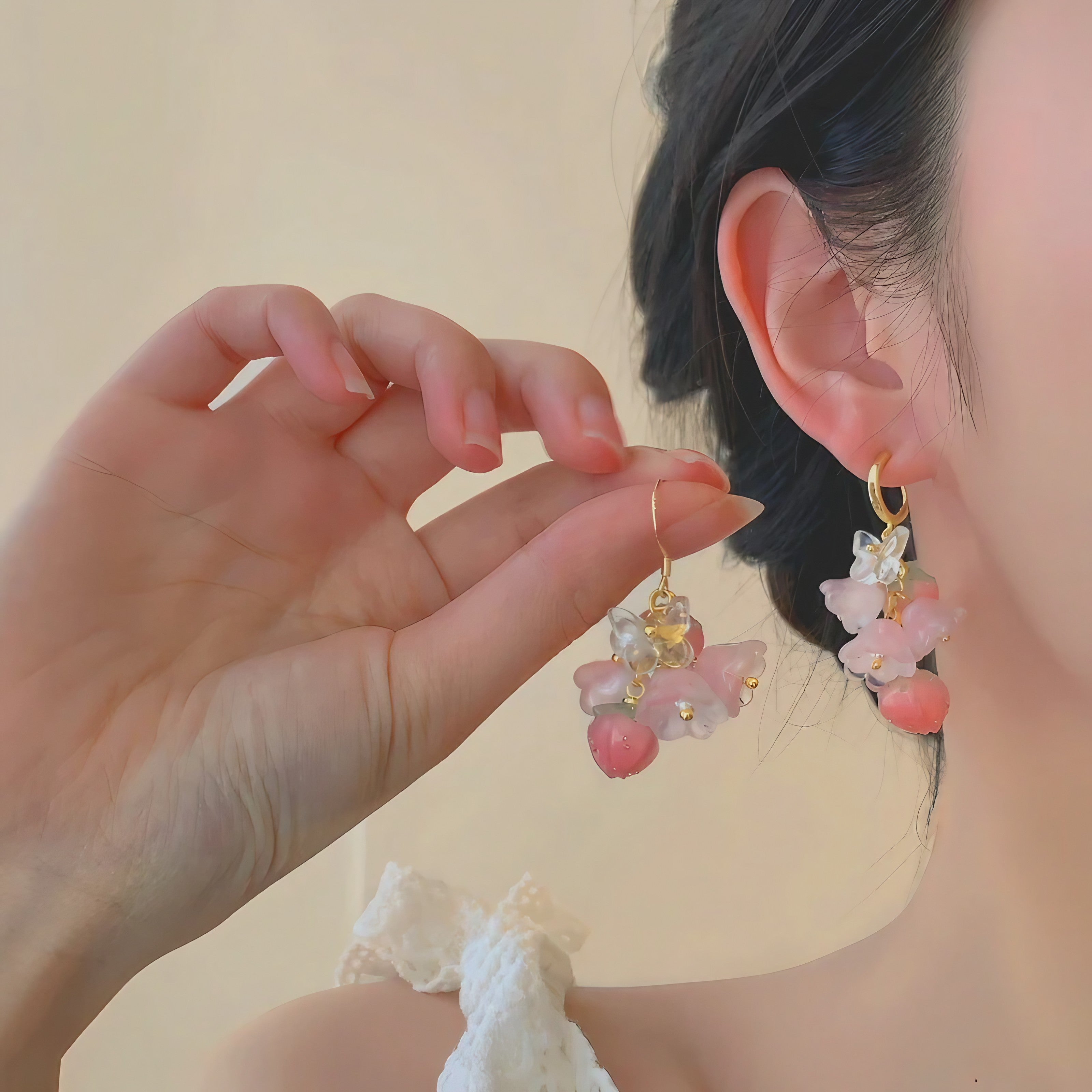 Fairy Peach Earrings
