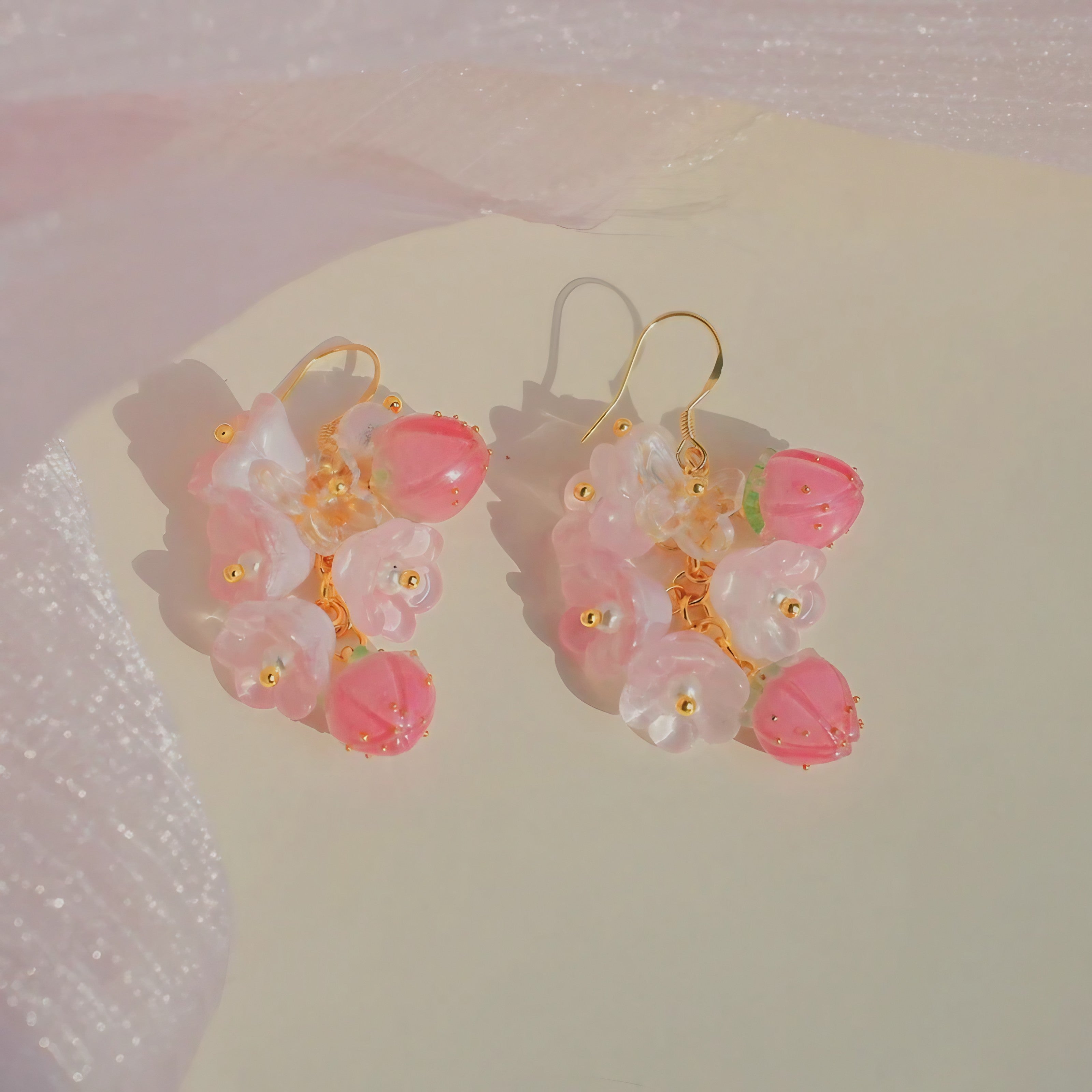 Fairy Peach Earrings