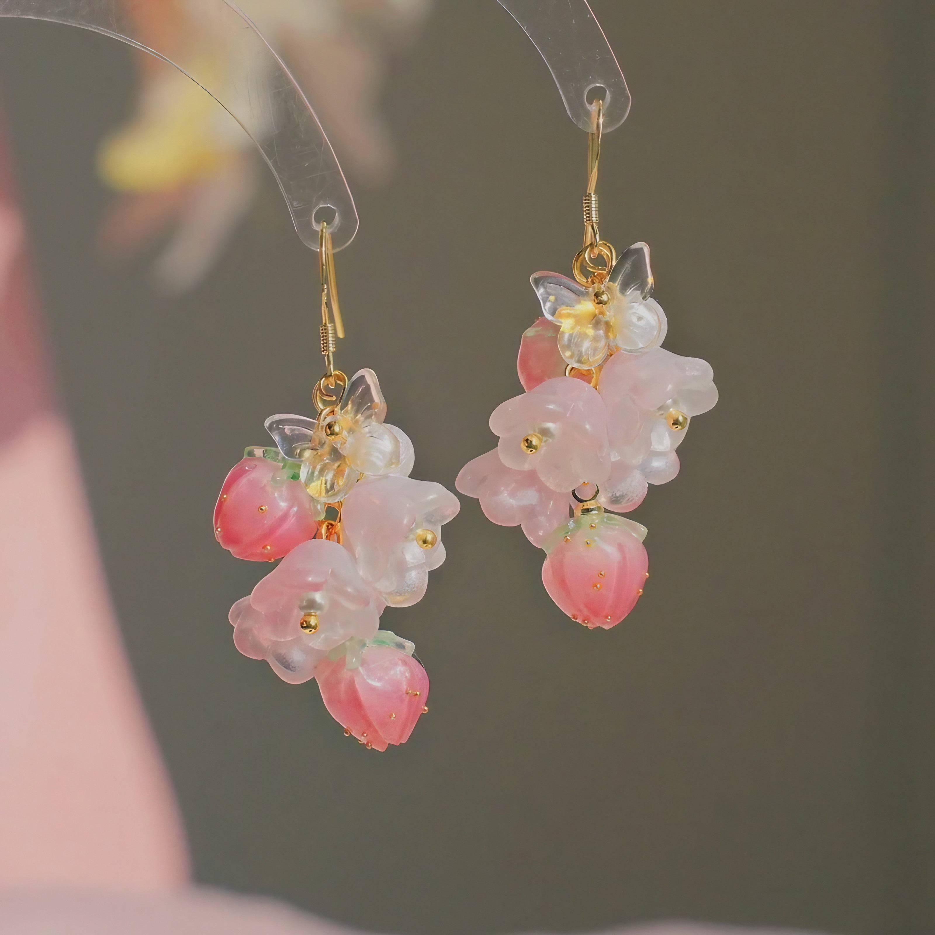 Fairy Peach Earrings
