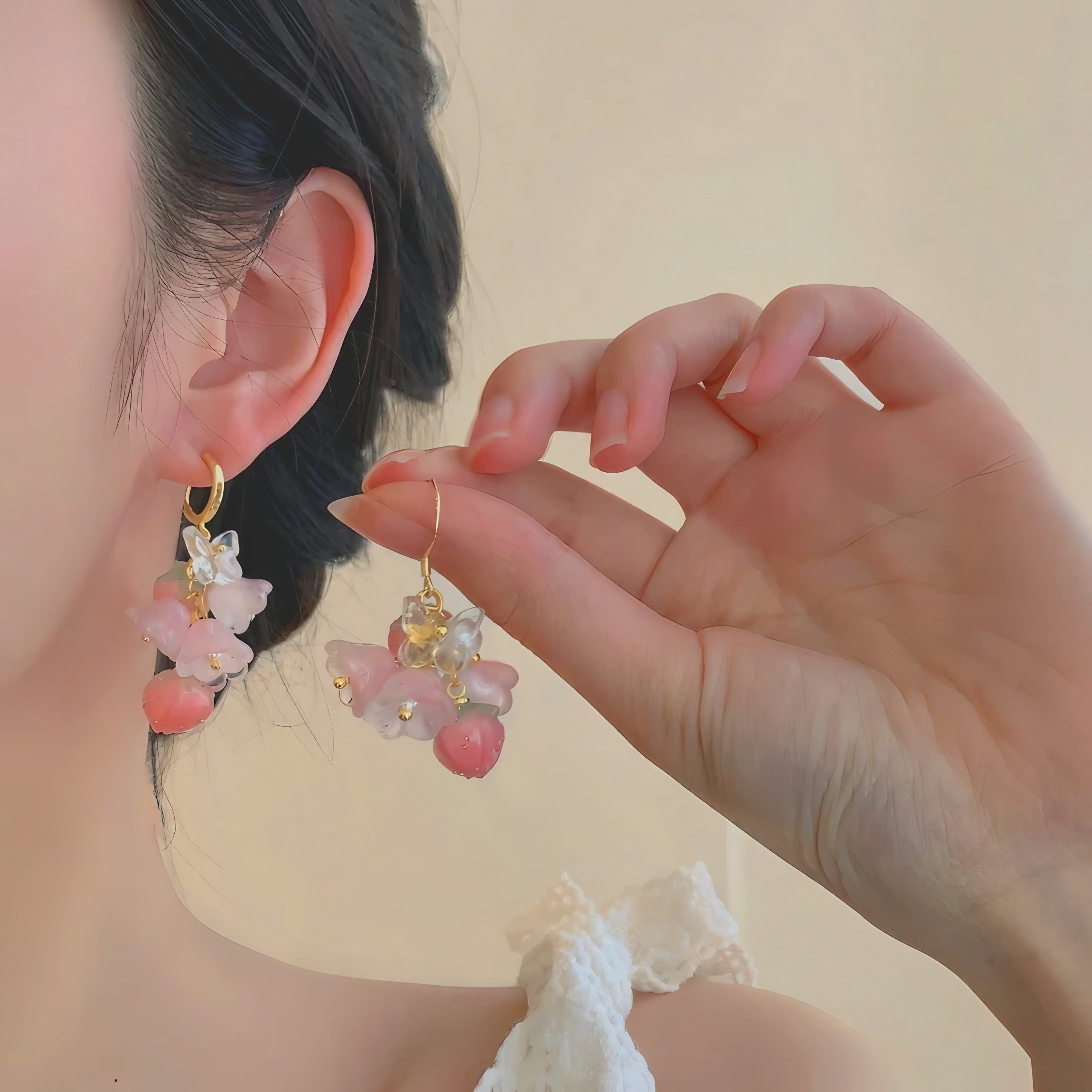 Fairy Peach Earrings