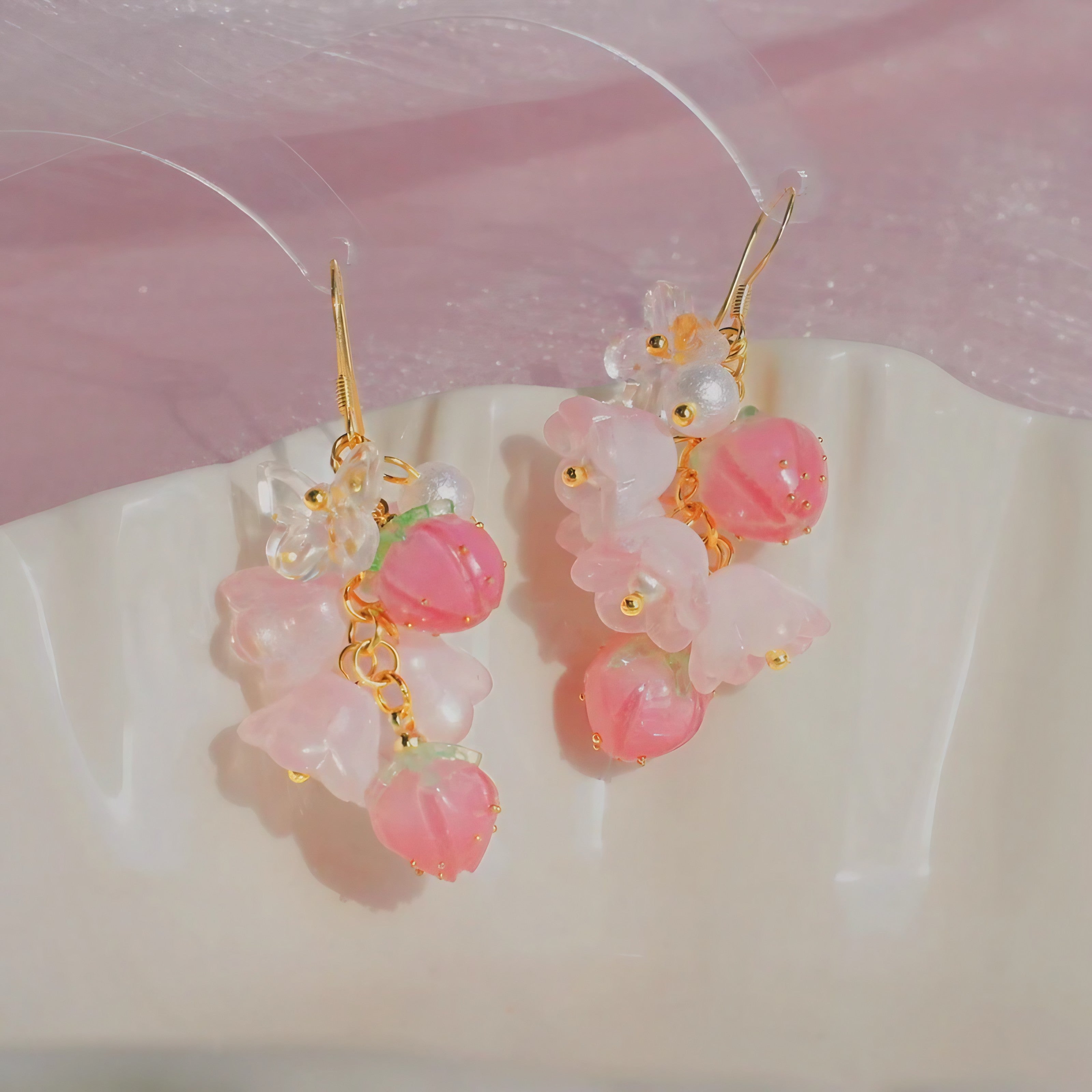 Fairy Peach Earrings