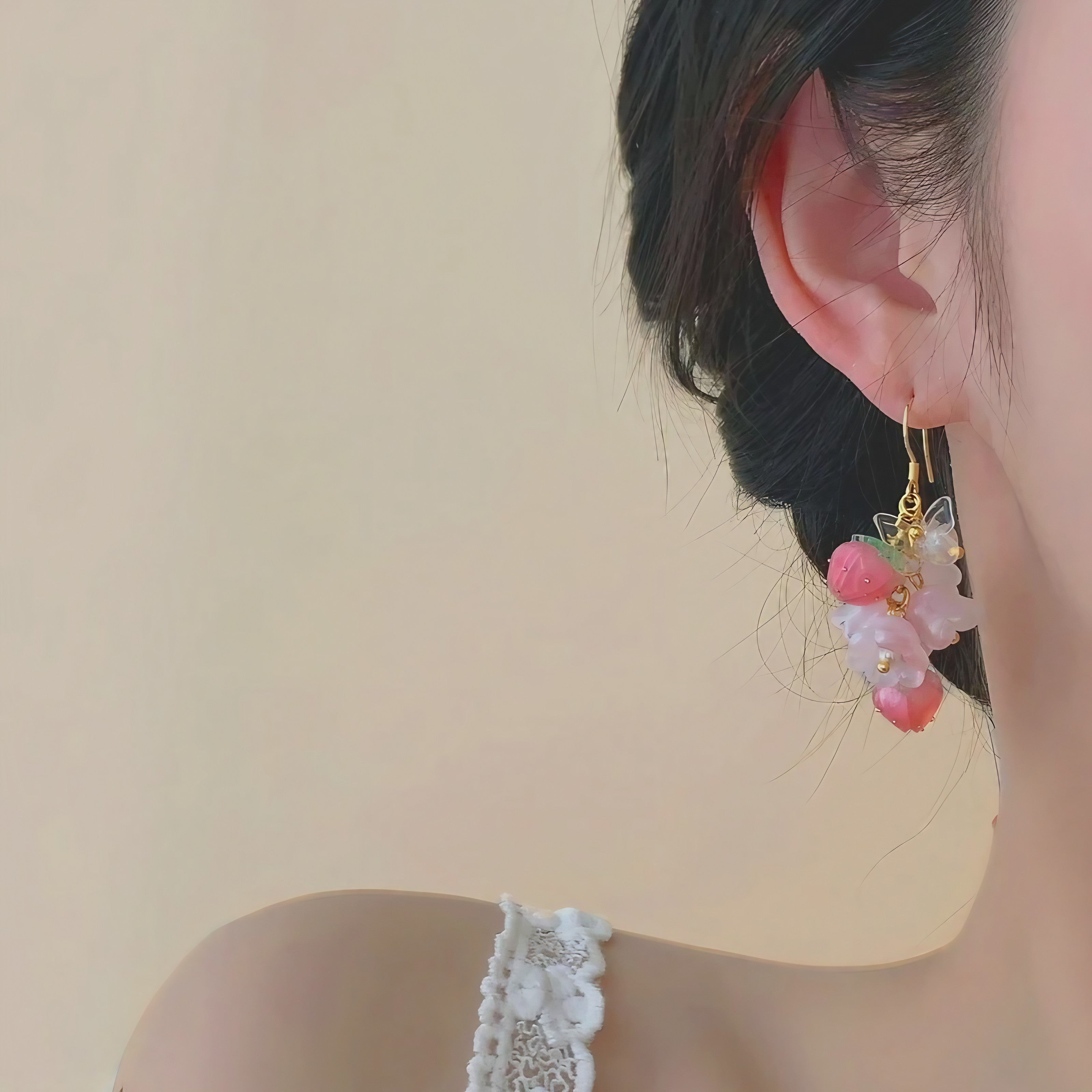 Fairy Peach Earrings