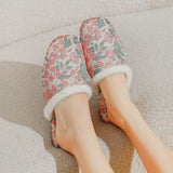 Floral Cozy Mule Slippers