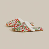 Floral Cozy Mule Slippers
