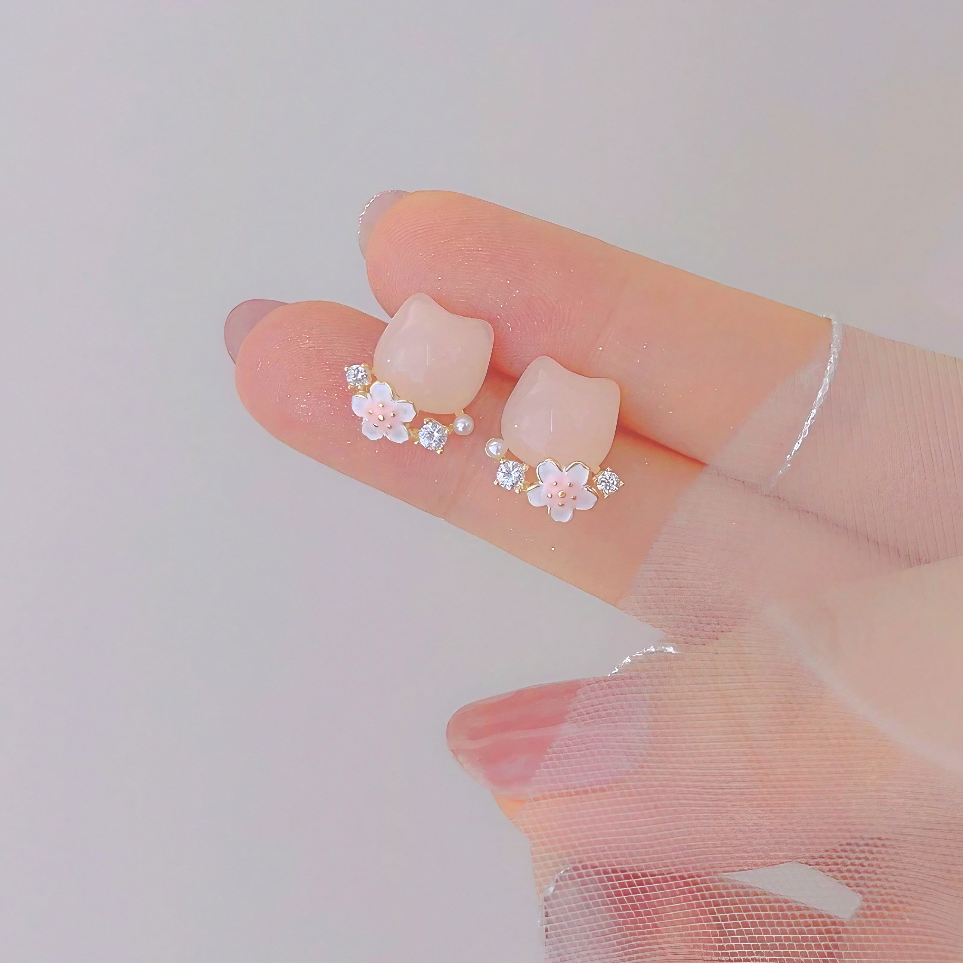 Floral Meow Earrings