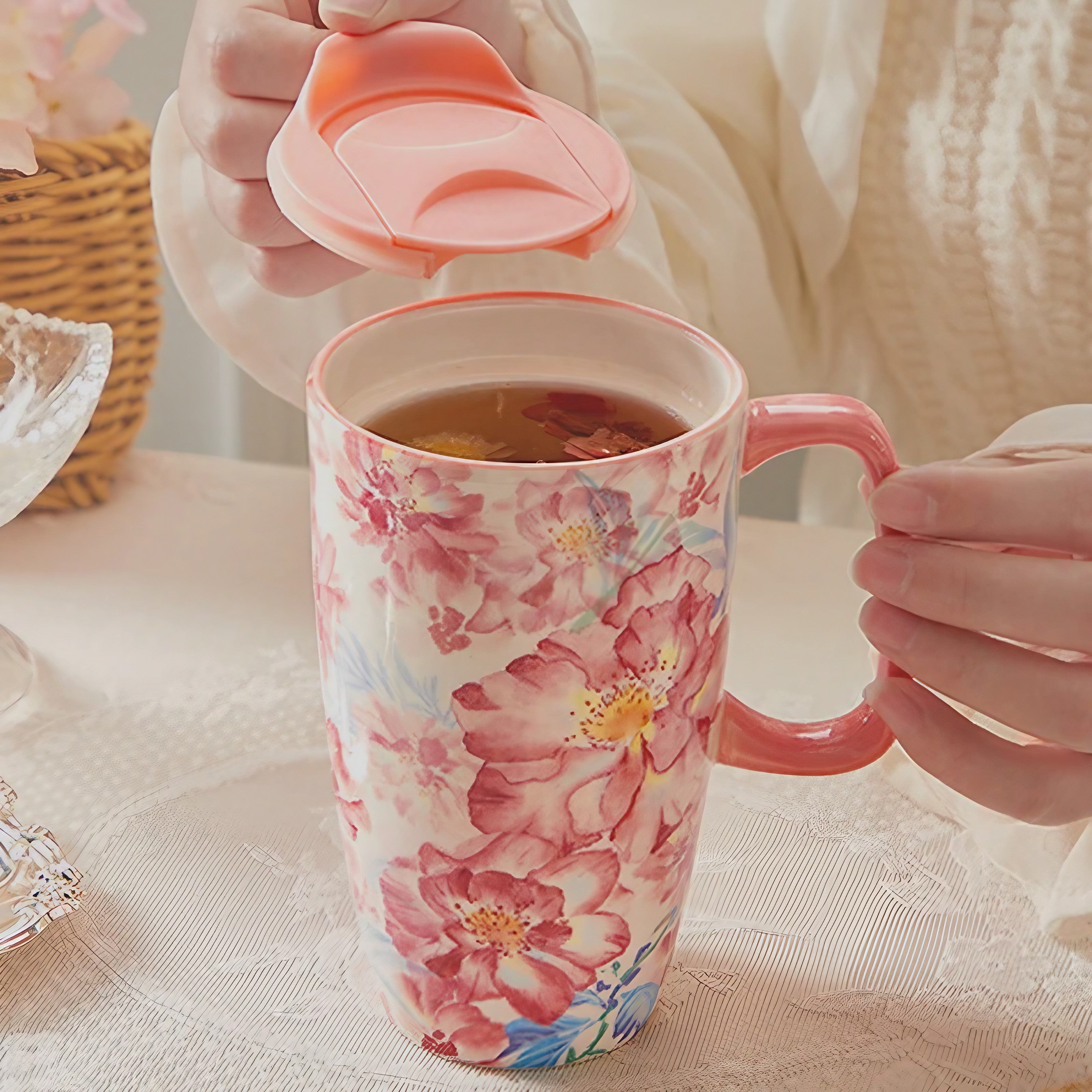 Floral Reverie Tea Tumbler