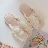 Floral Ruffle Muse Slippers