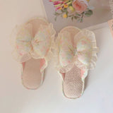 Floral Ruffle Muse Slippers