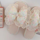 Floral Ruffle Muse Slippers