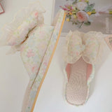 Floral Ruffle Muse Slippers