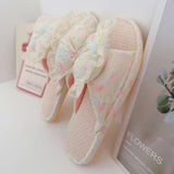 Floral Ruffle Muse Slippers