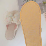Floral Ruffle Muse Slippers