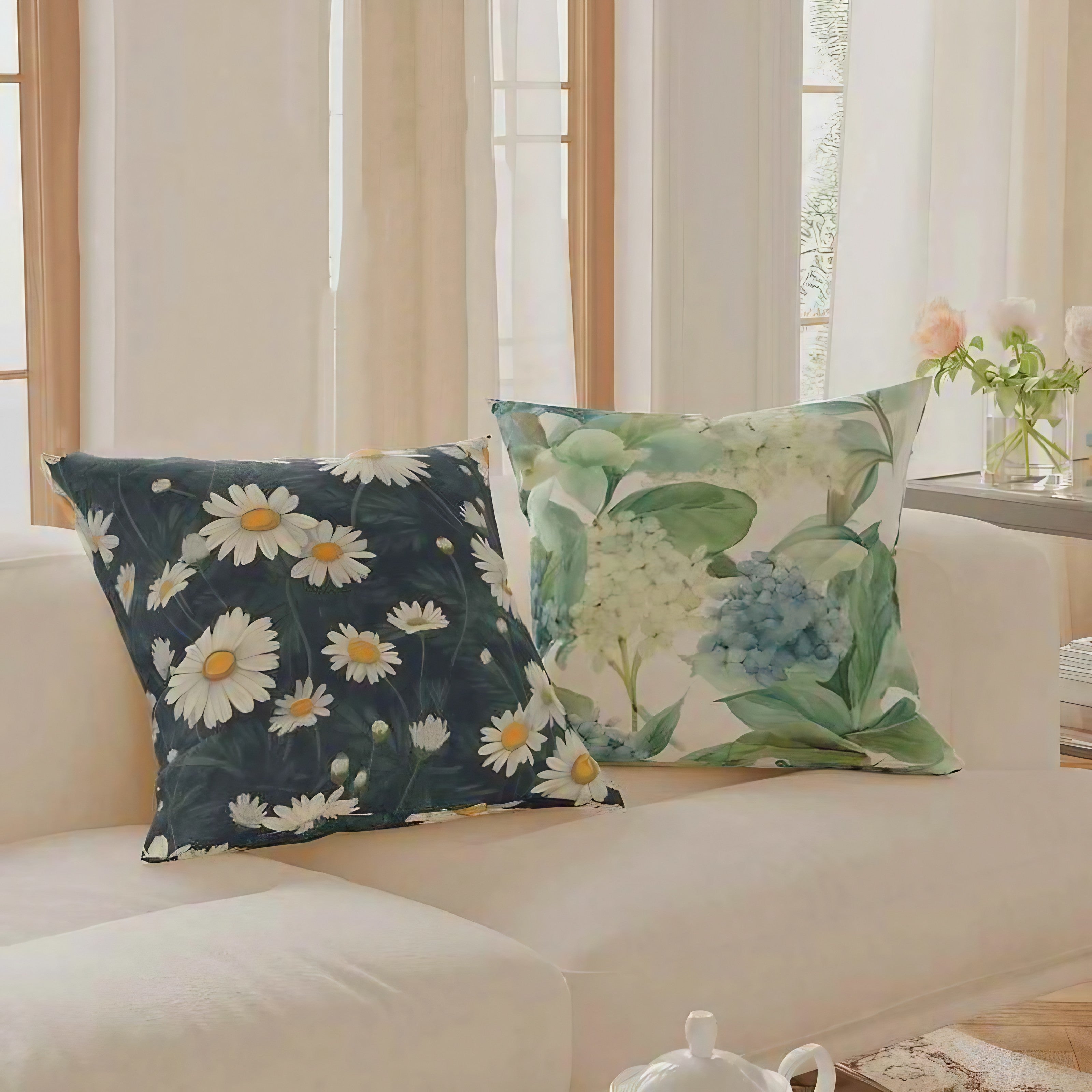 Floral Serenity Cushion Covers